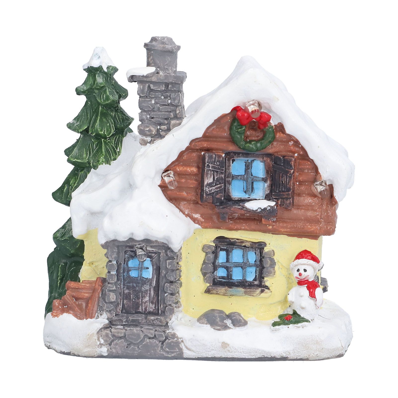Winter Snow Christmas Houses Miniature Indoor Village Building Santa Houses view 6