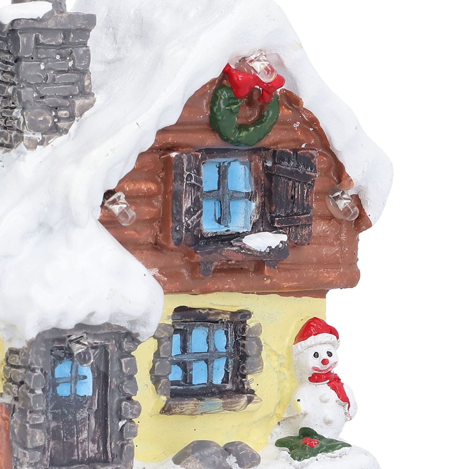 Winter Snow Christmas Houses Miniature Indoor Village Building Santa Houses view 13