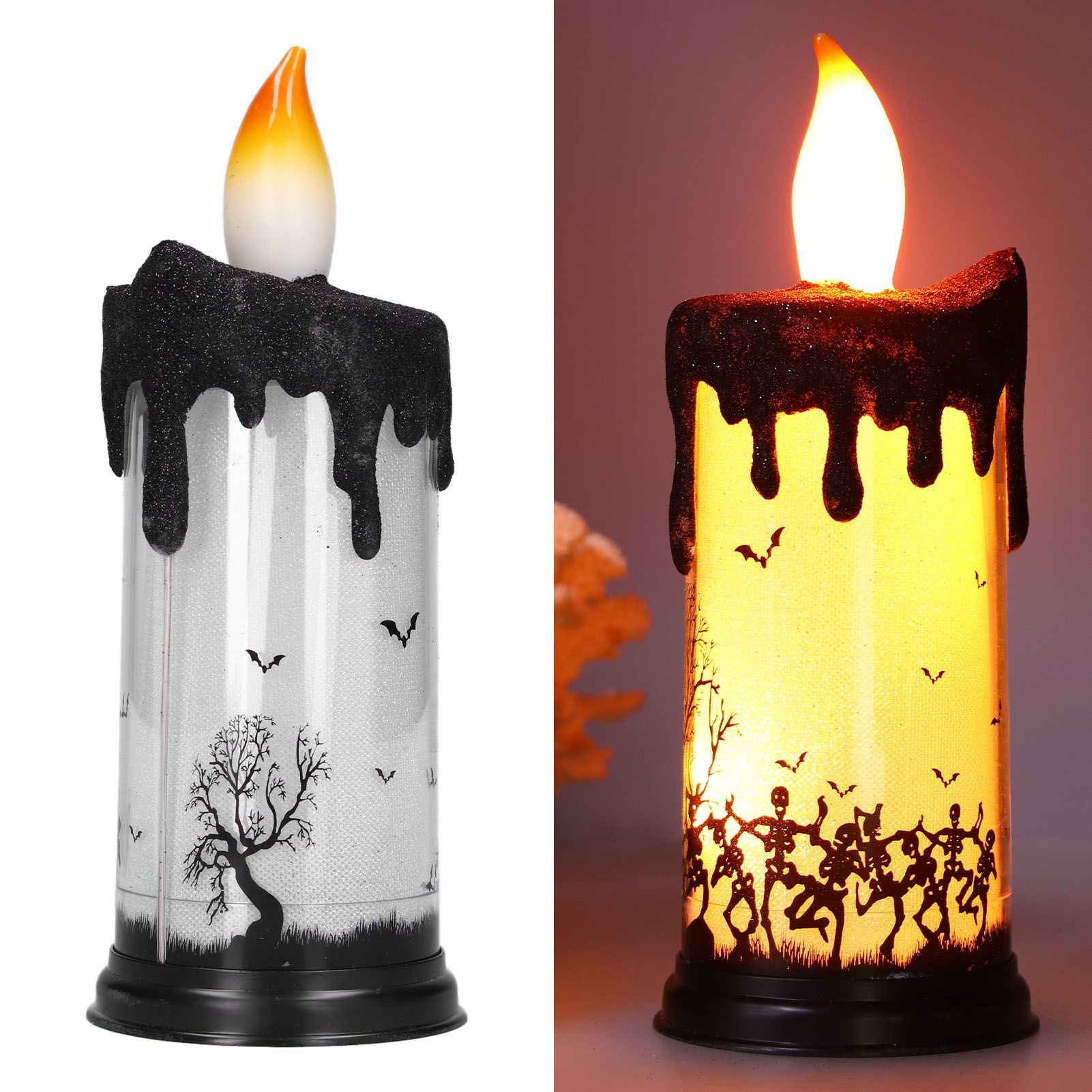 Halloween Snow Globe Candles Light LED Terrorist Decoration Electronic Candle view 7