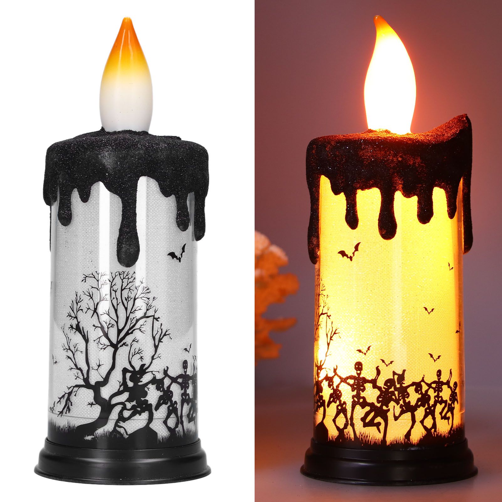 Halloween Snow Globe Candles Light LED Terrorist Decoration Electronic Candle view 9