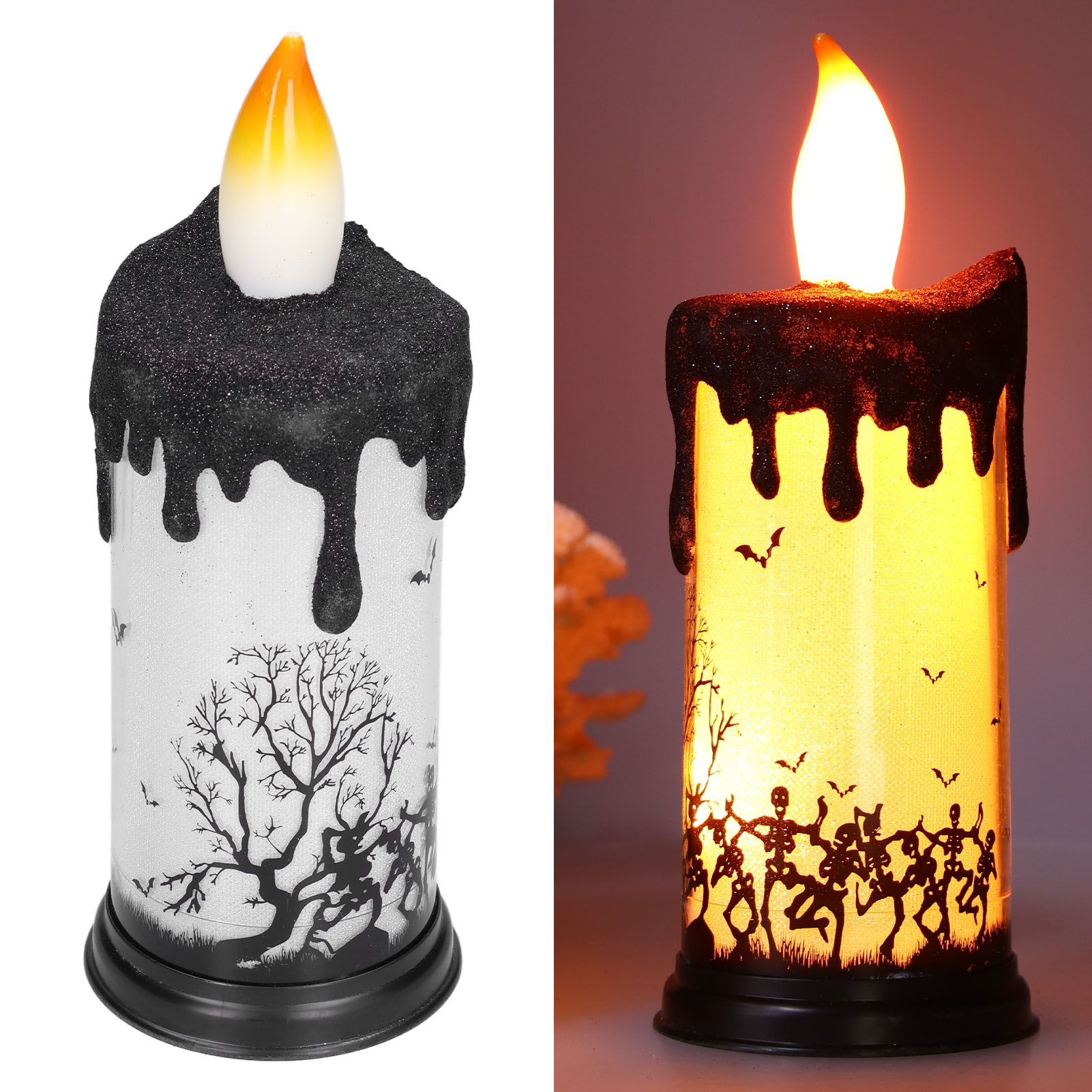 Halloween Snow Globe Candles Light LED Terrorist Decoration Electronic Candle view 10