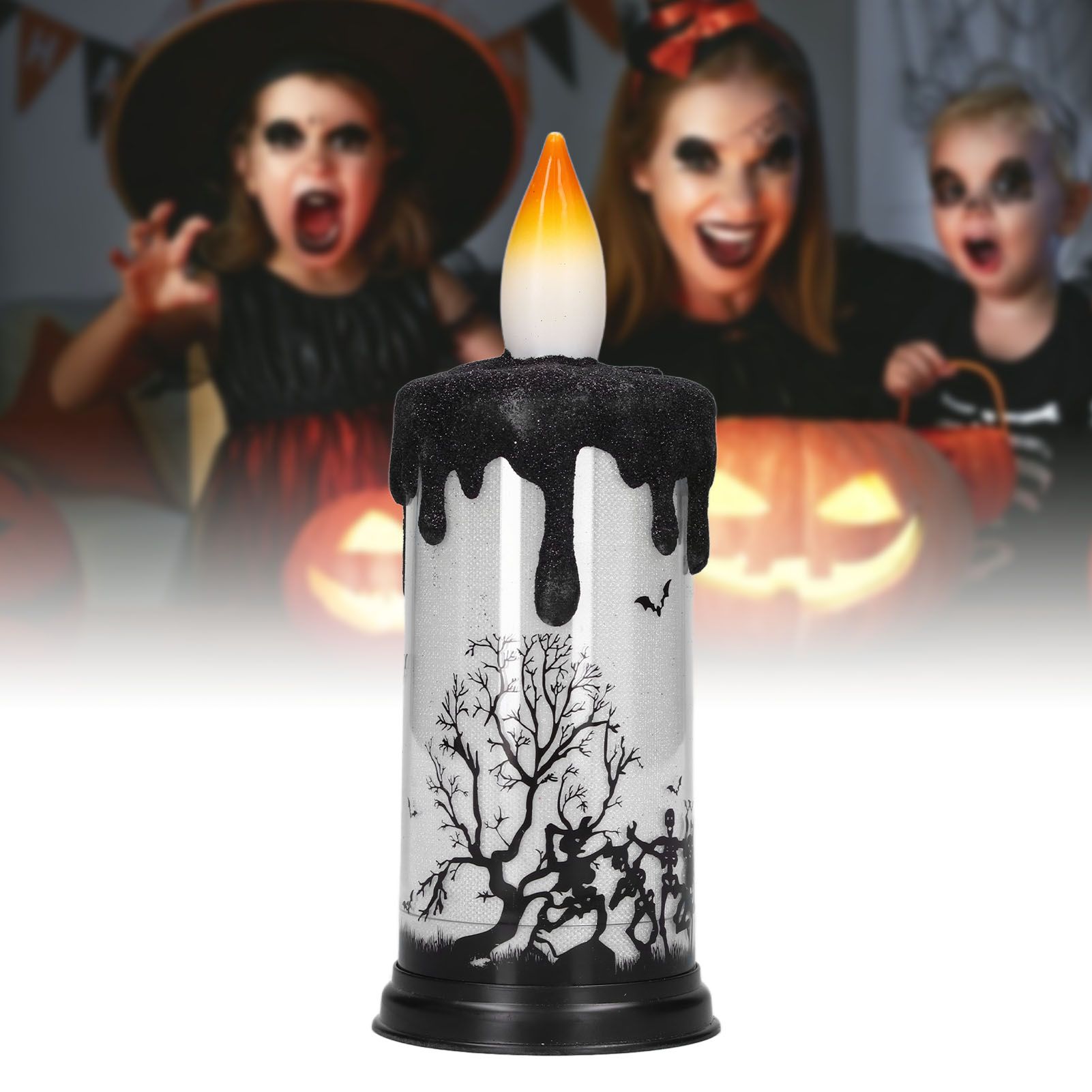 Halloween Snow Globe Candles Light LED Terrorist Decoration Electronic Candle view 11