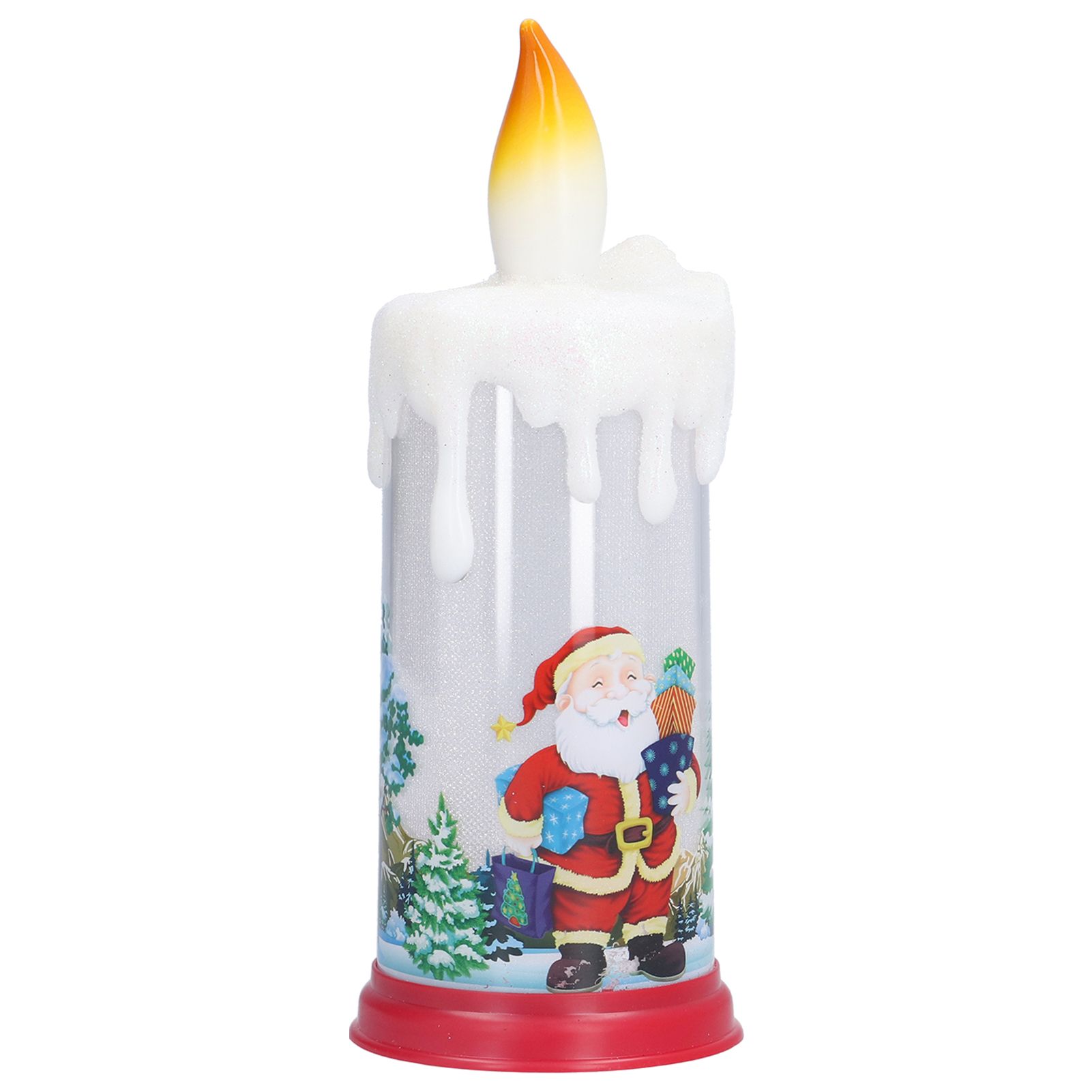 Christmas Flameless Candles LED Simulation Flame Santa Decorating Night Light view 2