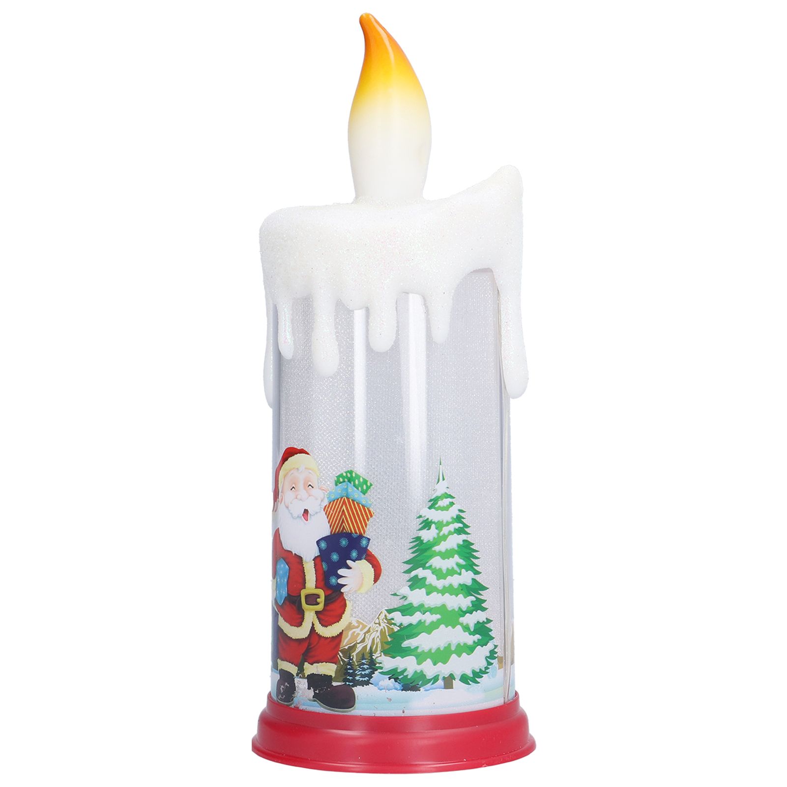 Christmas Flameless Candles LED Simulation Flame Santa Decorating Night Light view 3