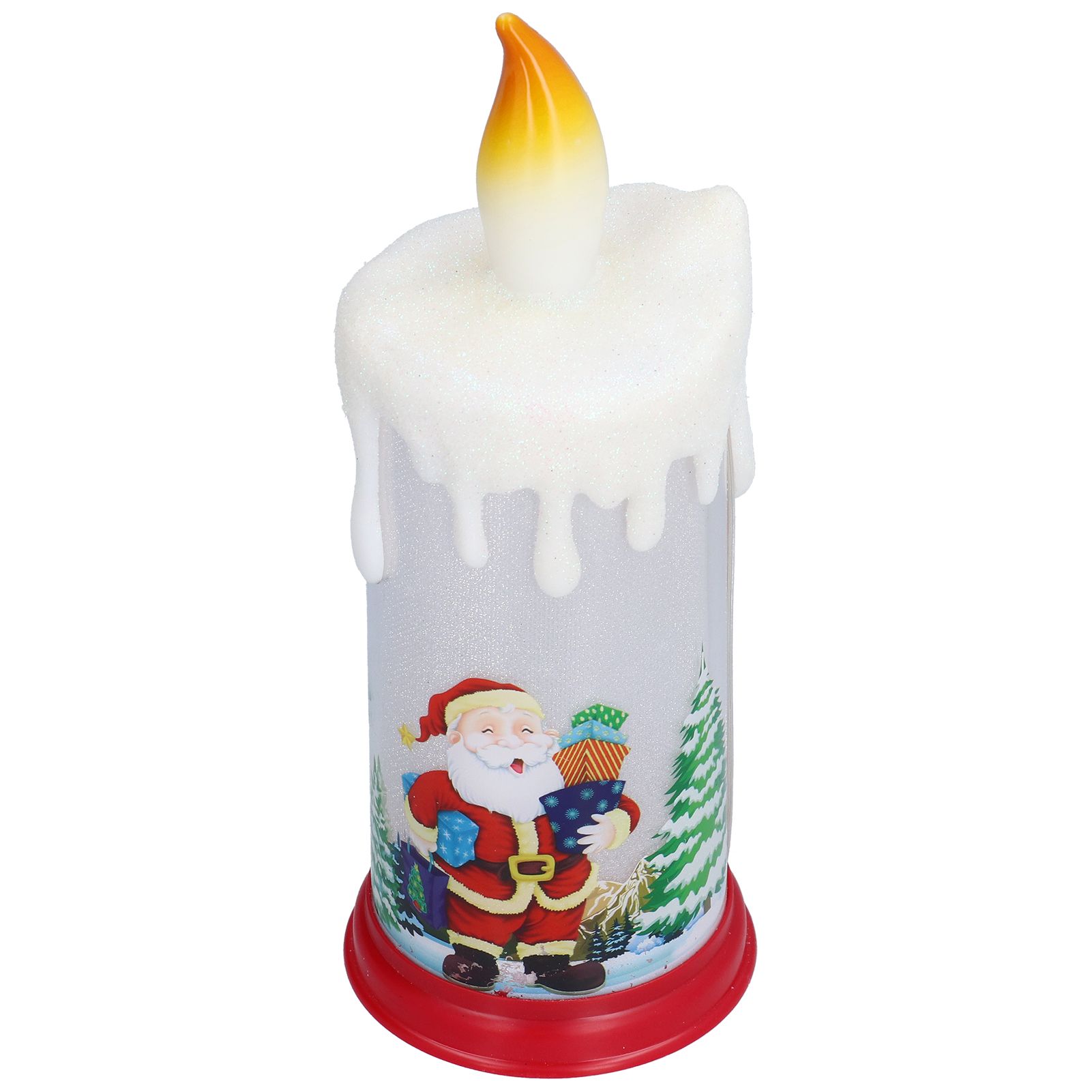 Christmas Flameless Candles LED Simulation Flame Santa Decorating Night Light view 5
