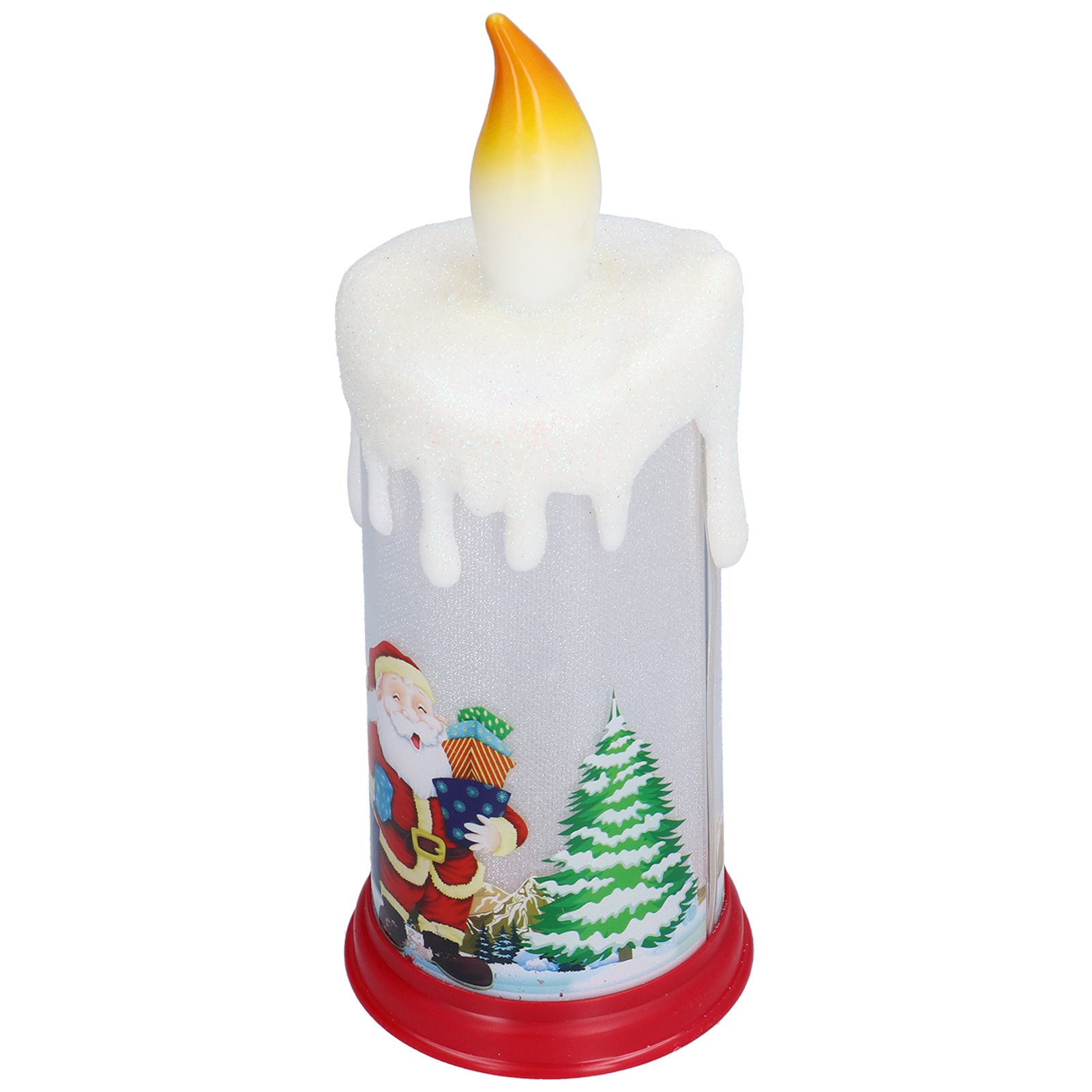 Christmas Flameless Candles LED Simulation Flame Santa Decorating Night Light view 6