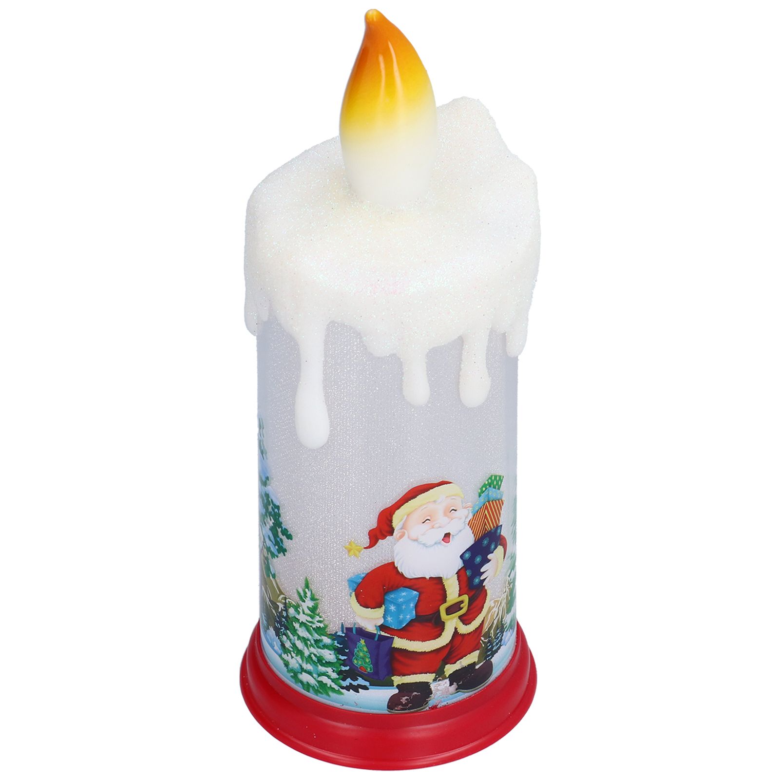 Christmas Flameless Candles LED Simulation Flame Santa Decorating Night Light view 8