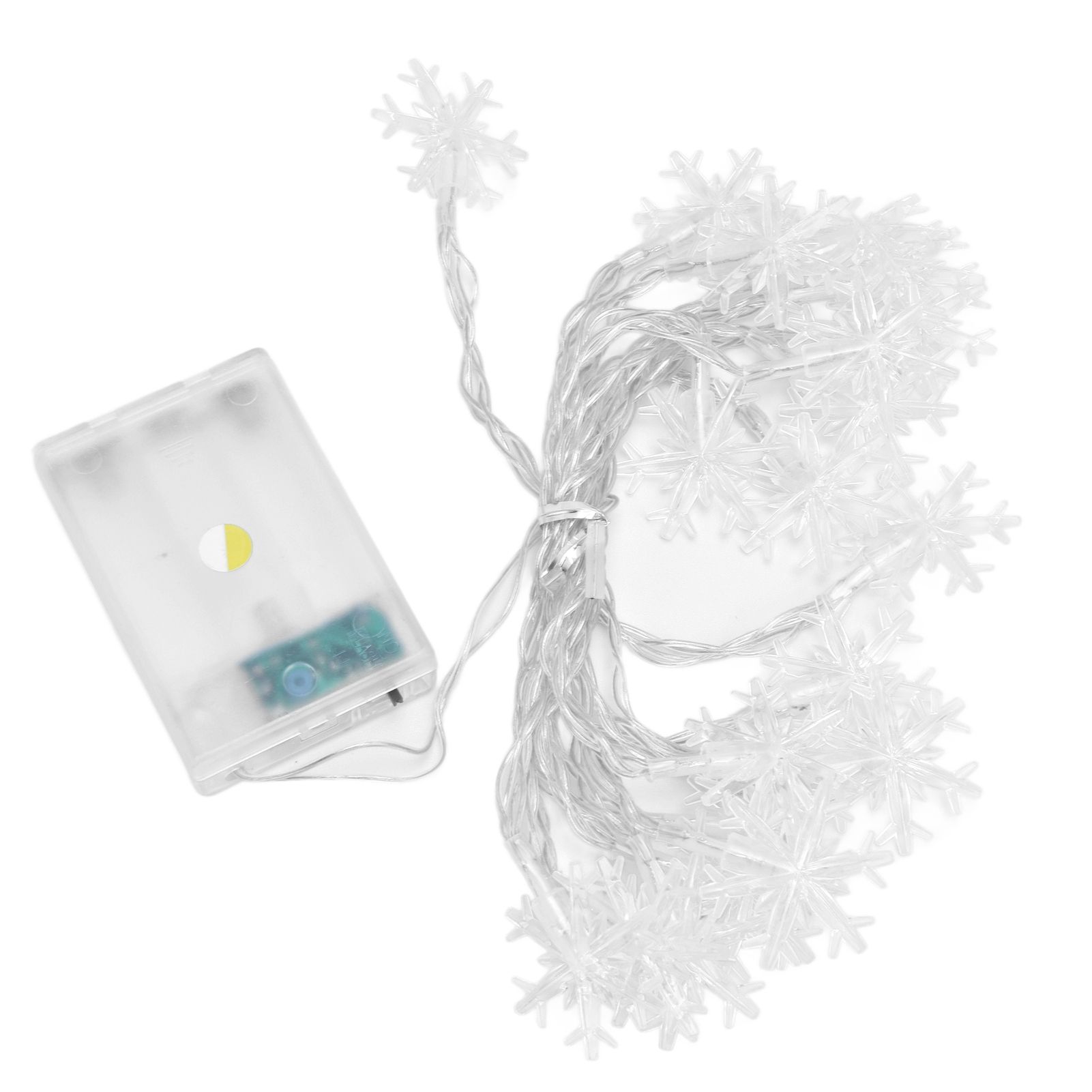 LED Snowflake Light String 20LED Battery Operated LED String Lights for view 2