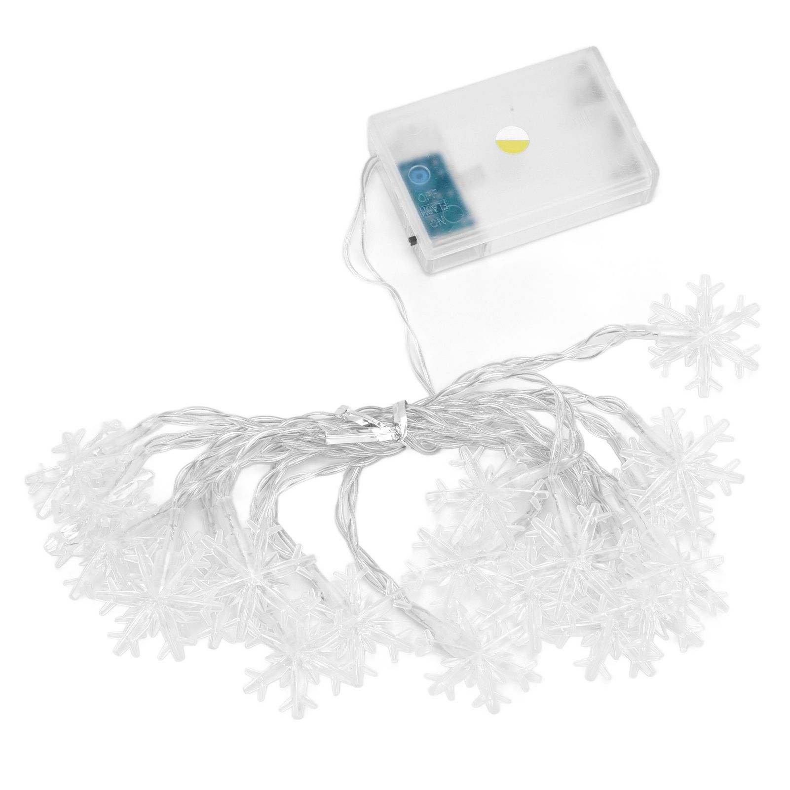 LED Snowflake Light String 20LED Battery Operated LED String Lights for view 7