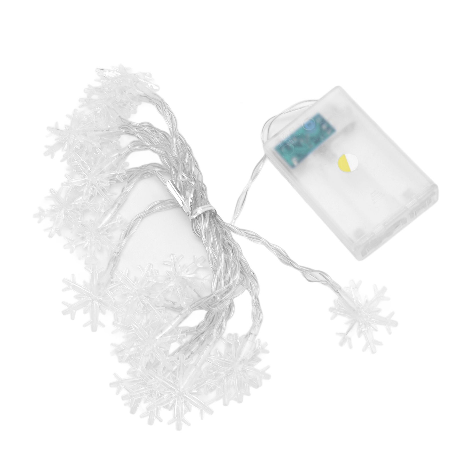 LED Snowflake Light String 20LED Battery Operated LED String Lights for view 8