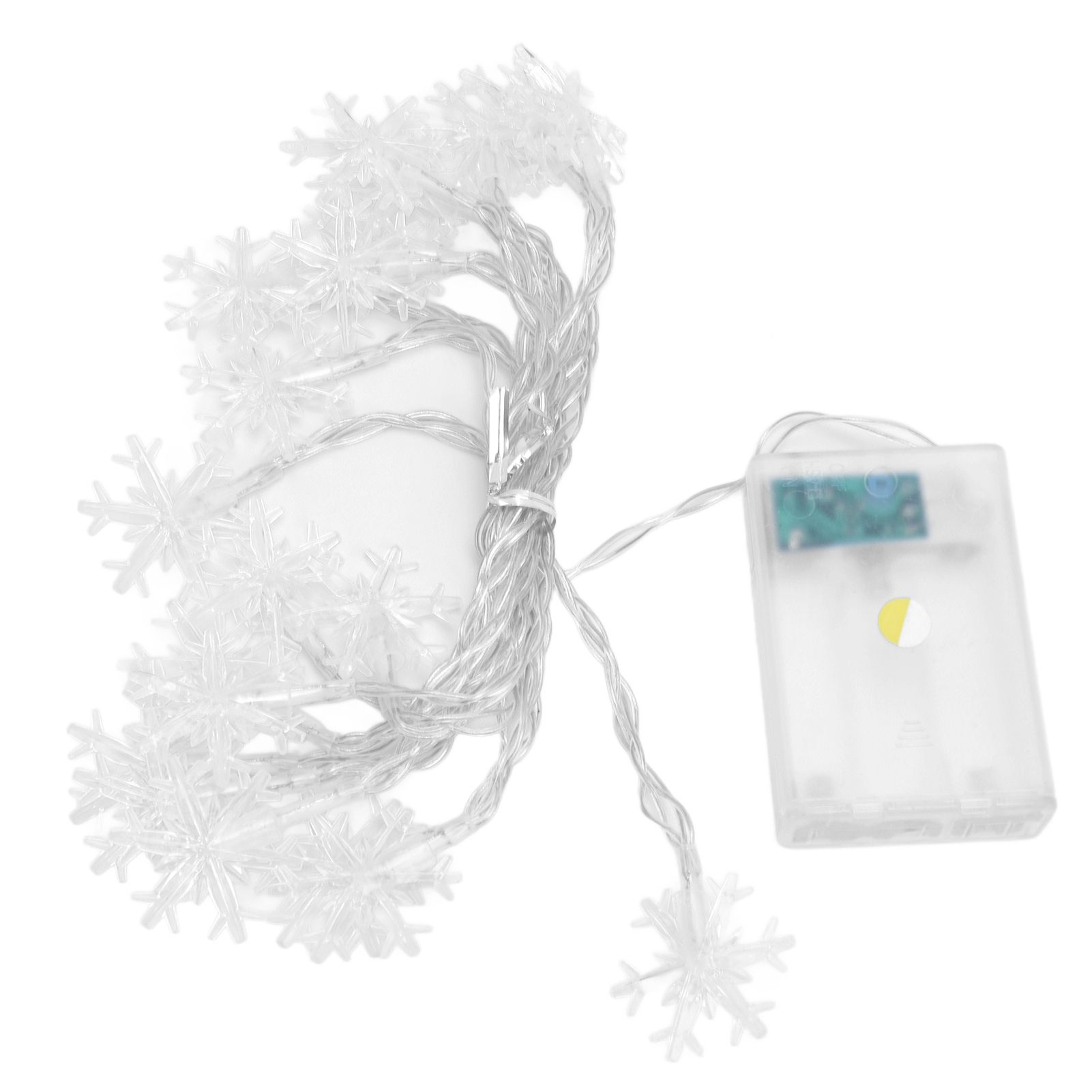 LED Snowflake Light String 20LED Battery Operated LED String Lights for view 9