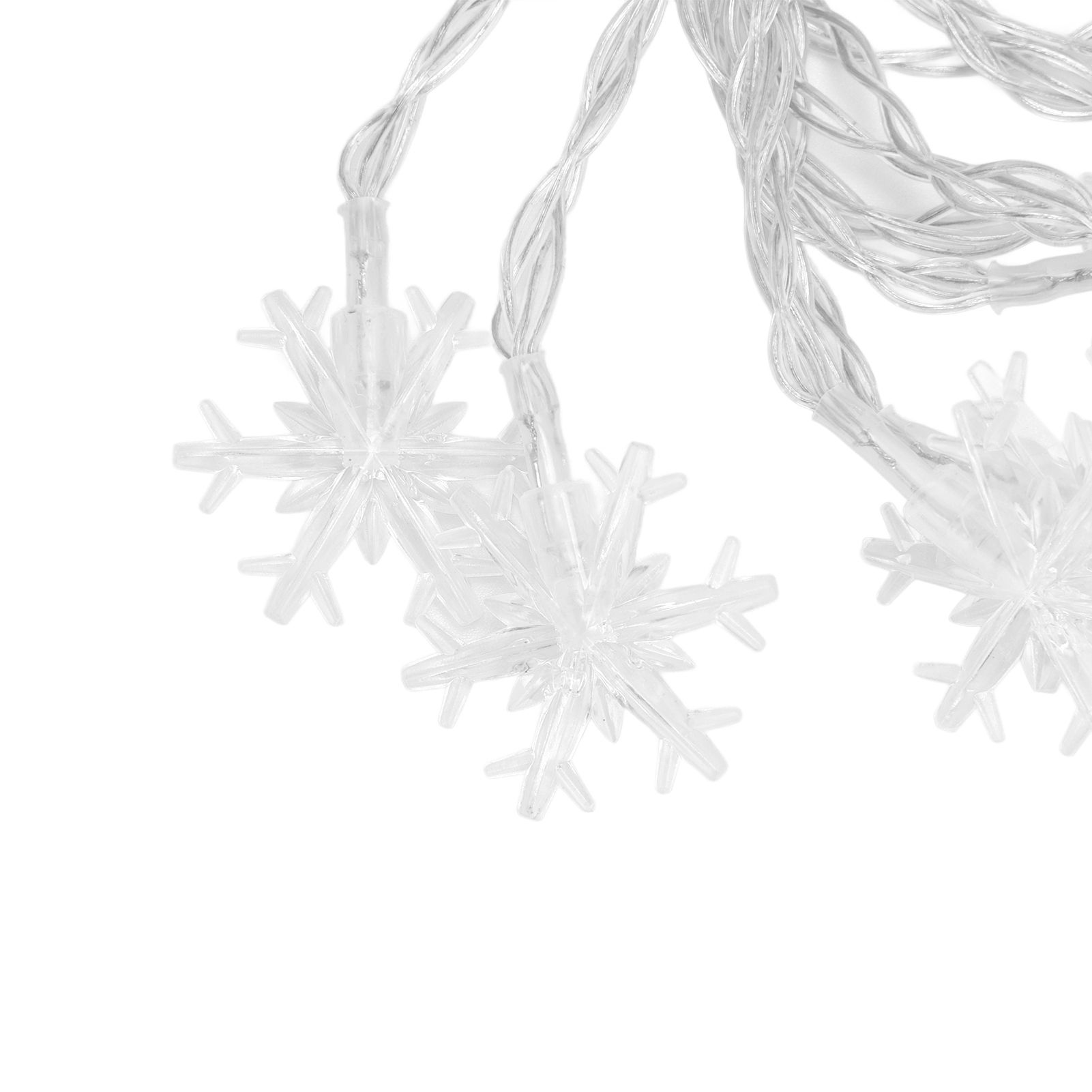 LED Snowflake Light String 20LED Battery Operated LED String Lights for view 14