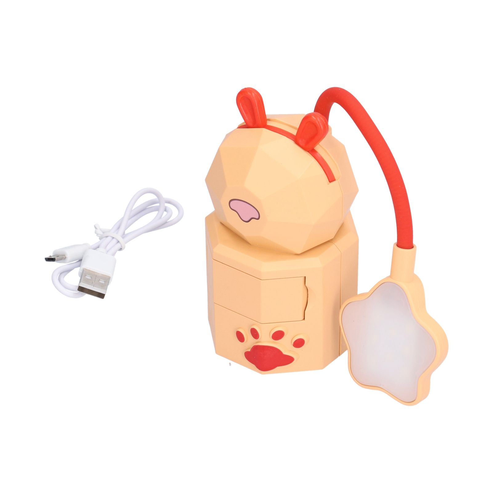 LED Desk Lamp Cartoon Desk Light USB Charging Warm White Light Easy to Operate view 2