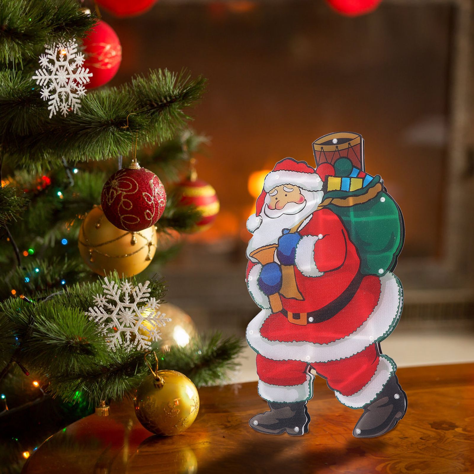LED Santa Decoration Lights Window Battery Powered LED Christmas Cup Pendant view 11