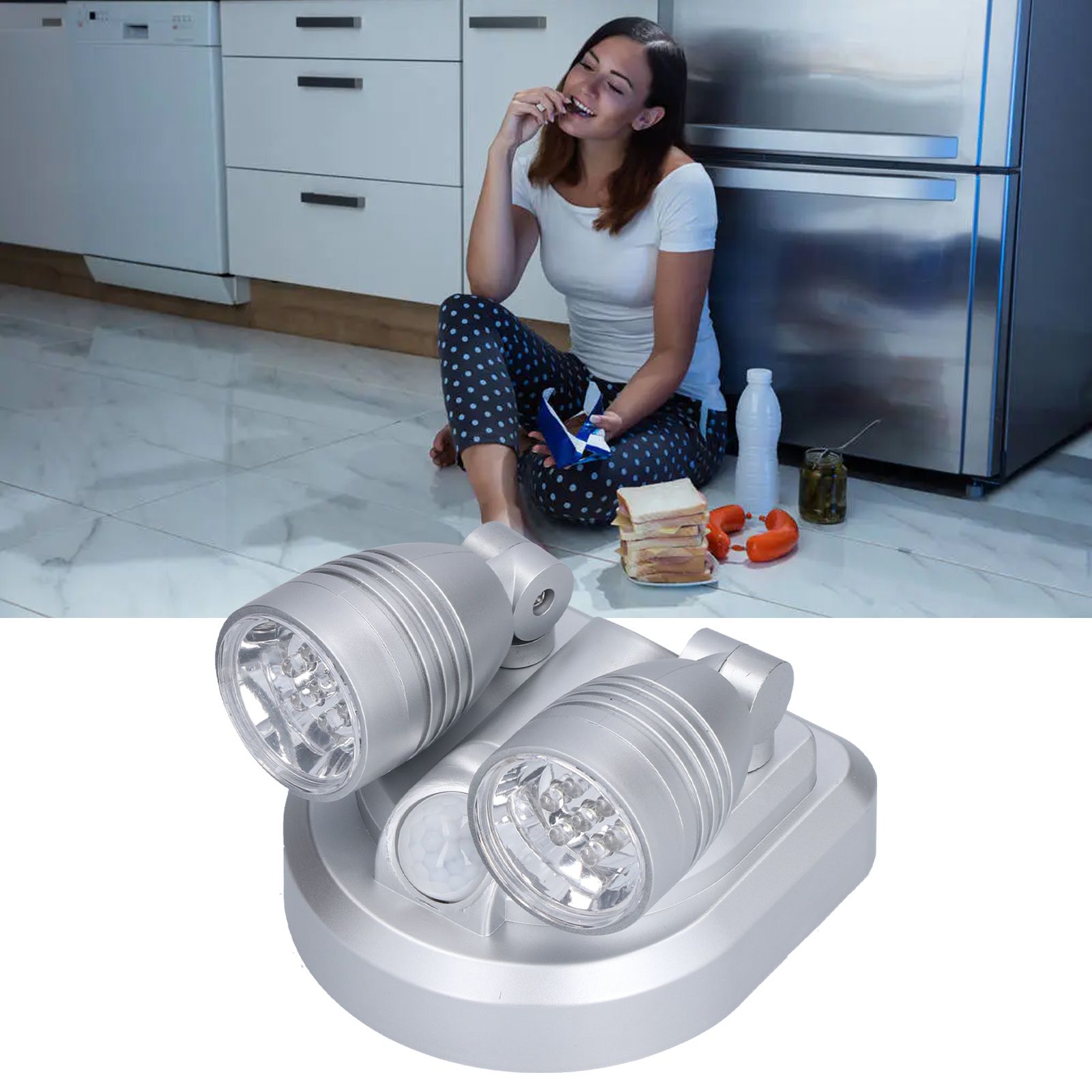 Adjustable Sensor Light Double Head Infrared Induction Motion Sensor Lamp LED view 11