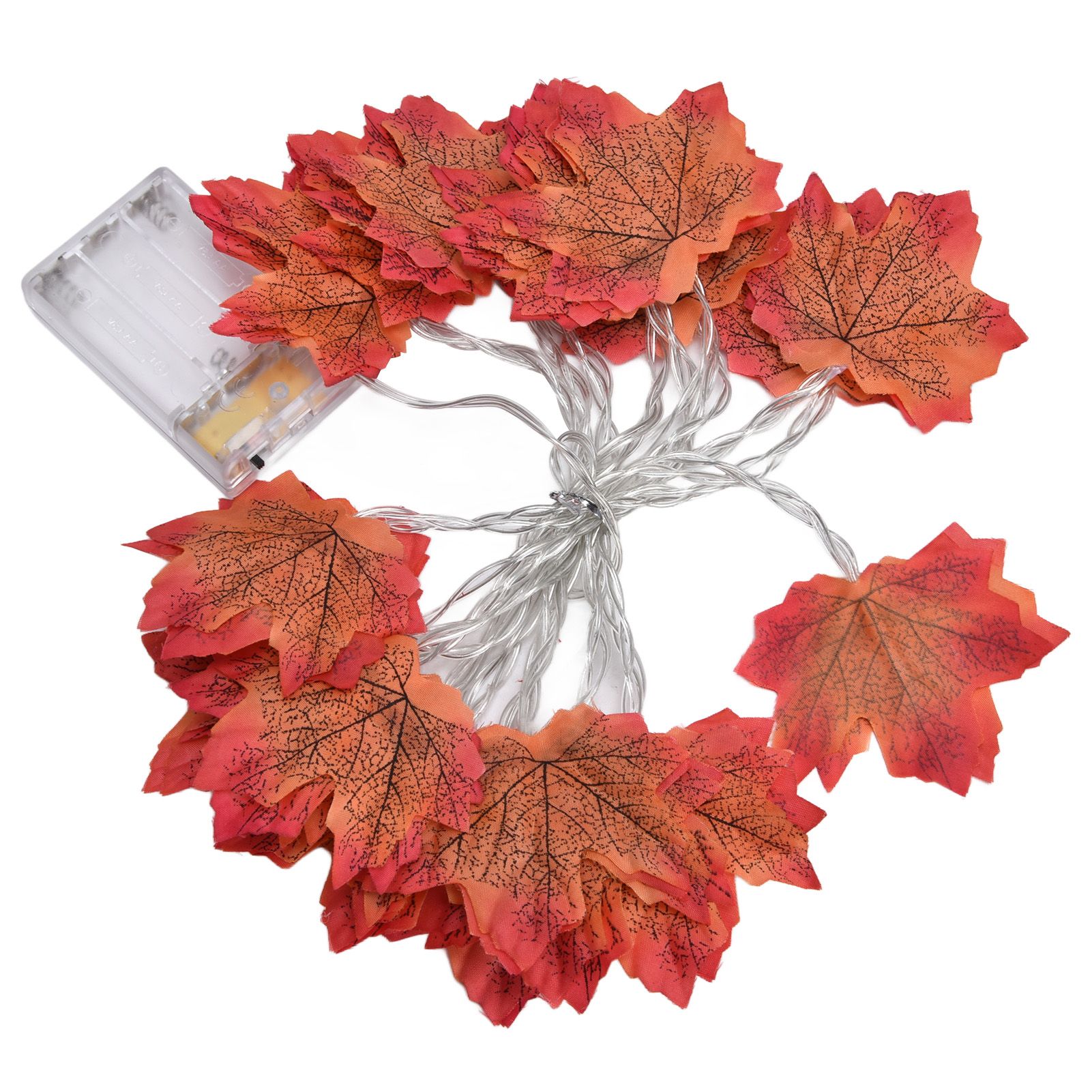 Maple Leaves String Lights LED Fall Lighted Garland Thanksgiving Decorations view 5