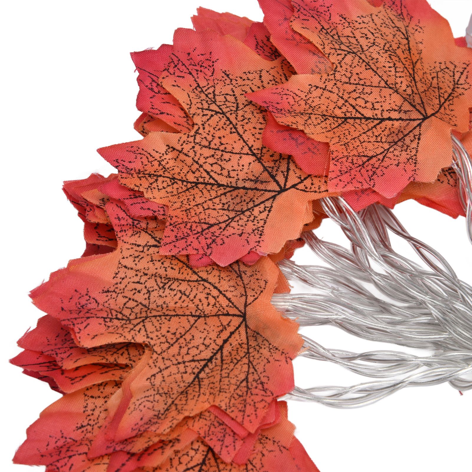 Maple Leaves String Lights LED Fall Lighted Garland Thanksgiving Decorations view 15