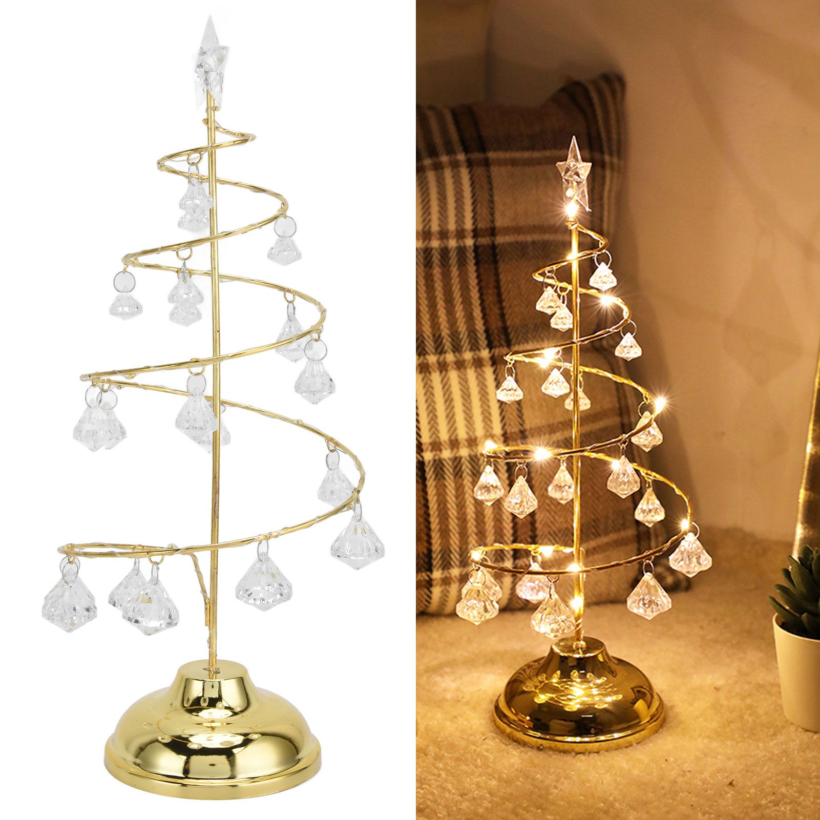 Christmas Tree Crystal Table Light LED Christmas Tree Table Lamp for Bedroom view 12