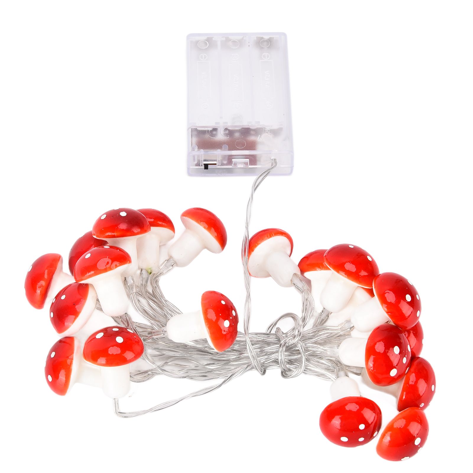 LED Light String 7.2ft 20 Red Muschroom Dedor LED String Light for Christmas view 2