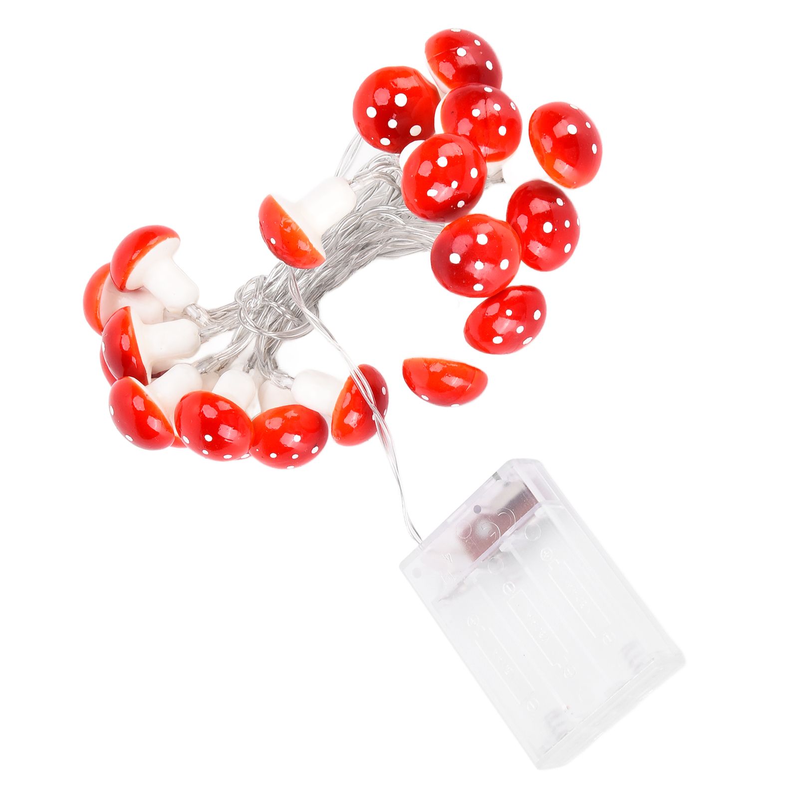 LED Light String 7.2ft 20 Red Muschroom Dedor LED String Light for Christmas view 3