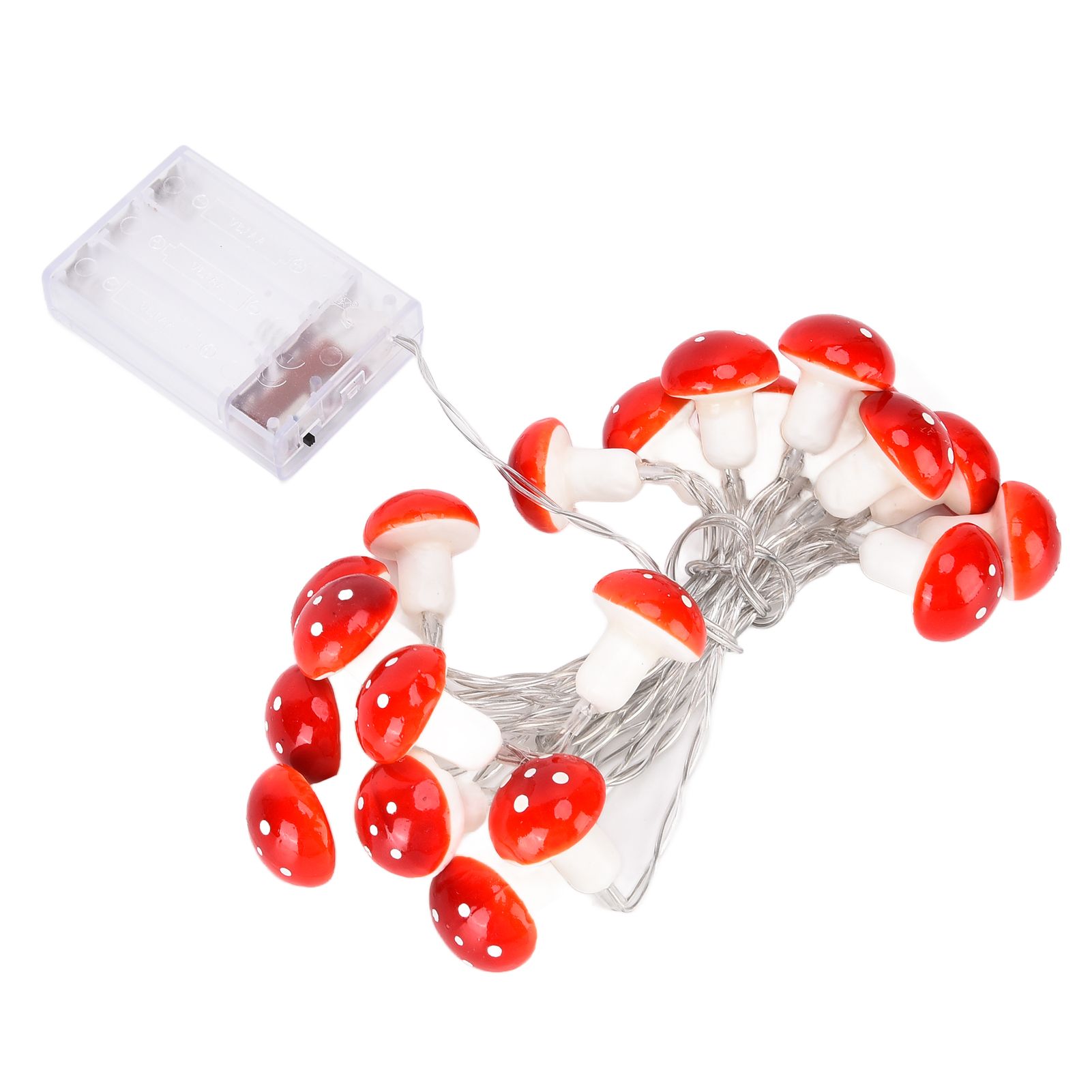 LED Light String 7.2ft 20 Red Muschroom Dedor LED String Light for Christmas view 4