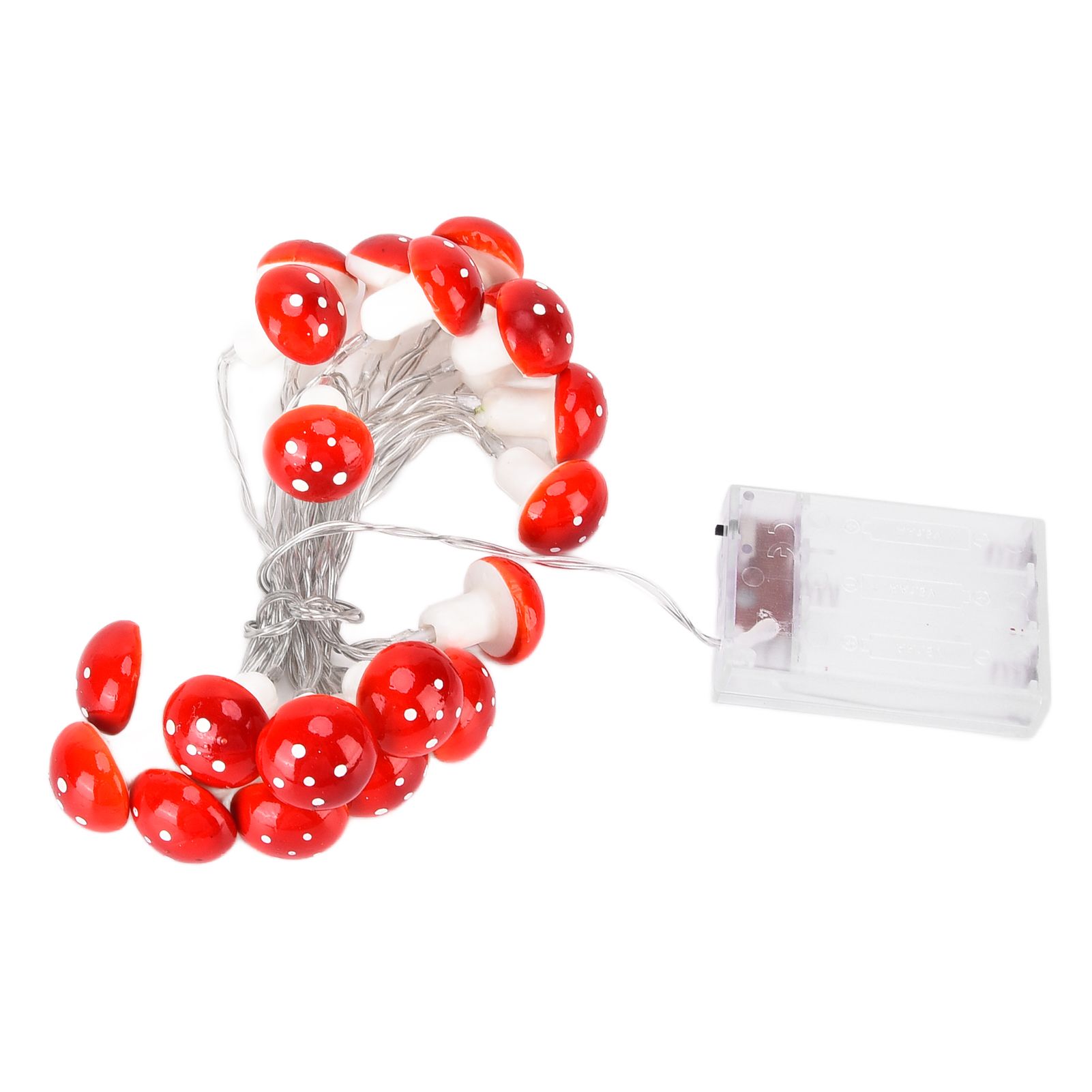 LED Light String 7.2ft 20 Red Muschroom Dedor LED String Light for Christmas view 5