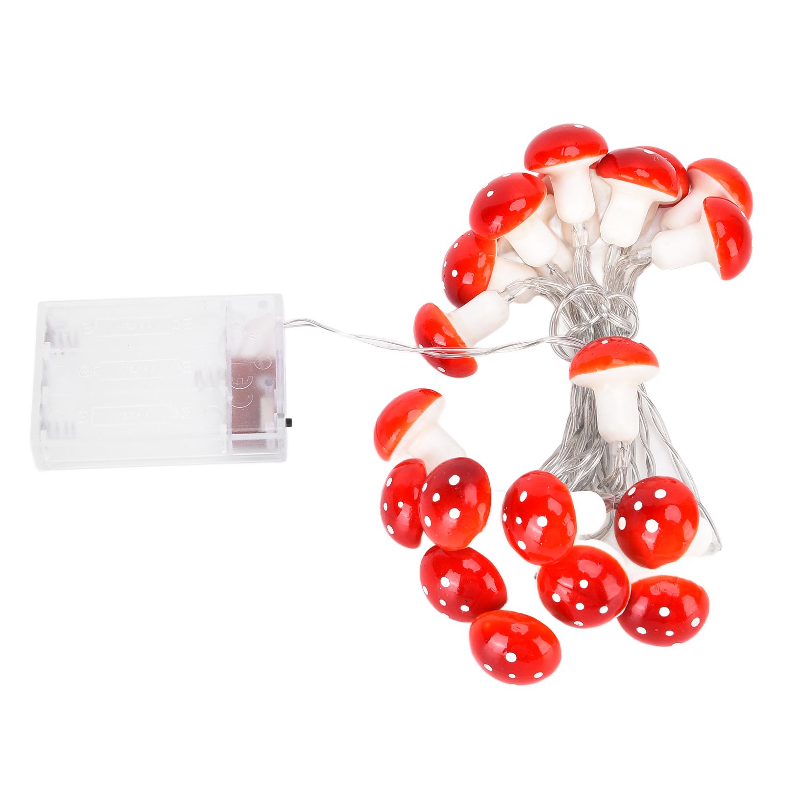 LED Light String 7.2ft 20 Red Muschroom Dedor LED String Light for Christmas view 6