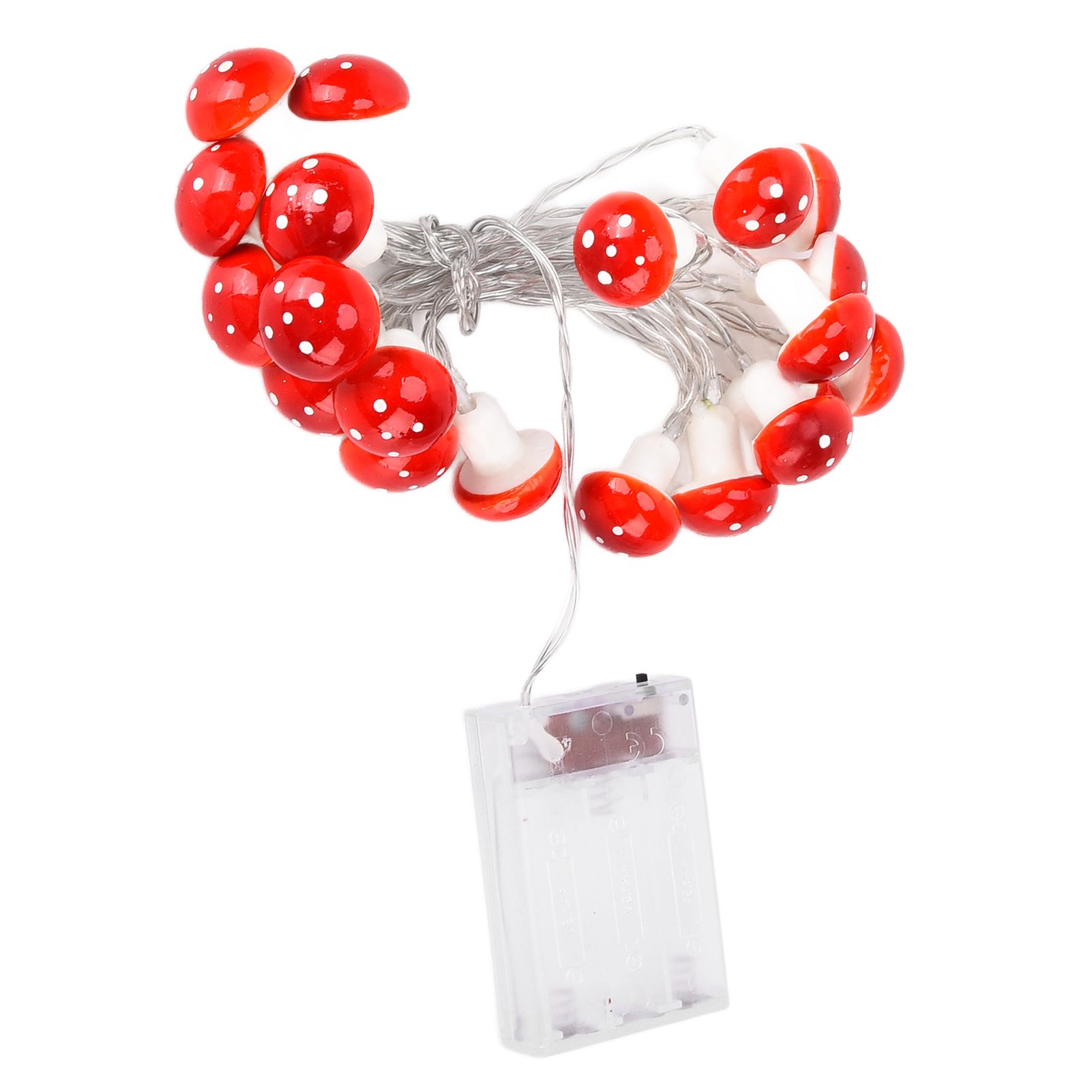 LED Light String 7.2ft 20 Red Muschroom Dedor LED String Light for Christmas view 8