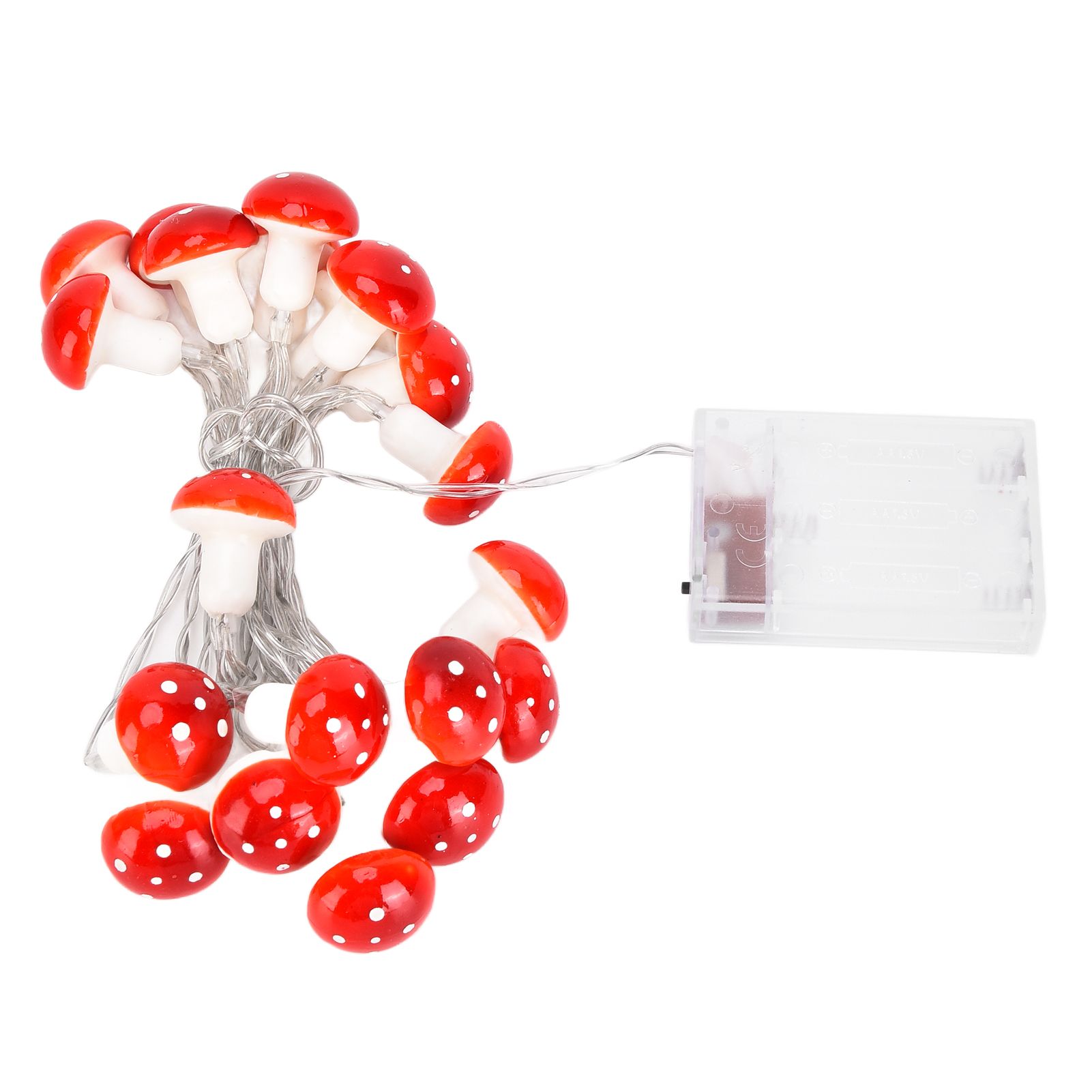 LED Light String 7.2ft 20 Red Muschroom Dedor LED String Light for Christmas view 10