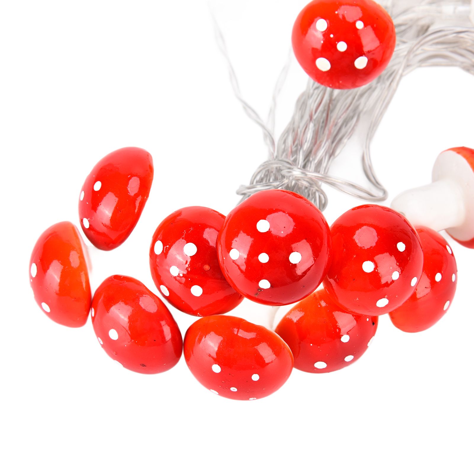 LED Light String 7.2ft 20 Red Muschroom Dedor LED String Light for Christmas view 13