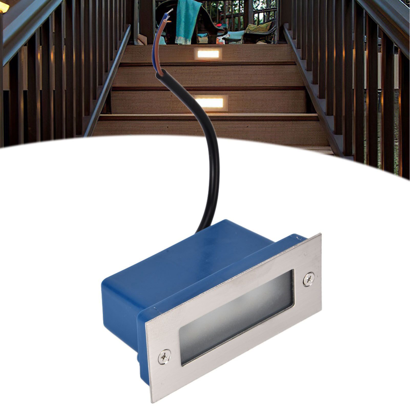 Step Lights Waterproof Stainless Steel Rectangle Landscape Staircase Lights view 12