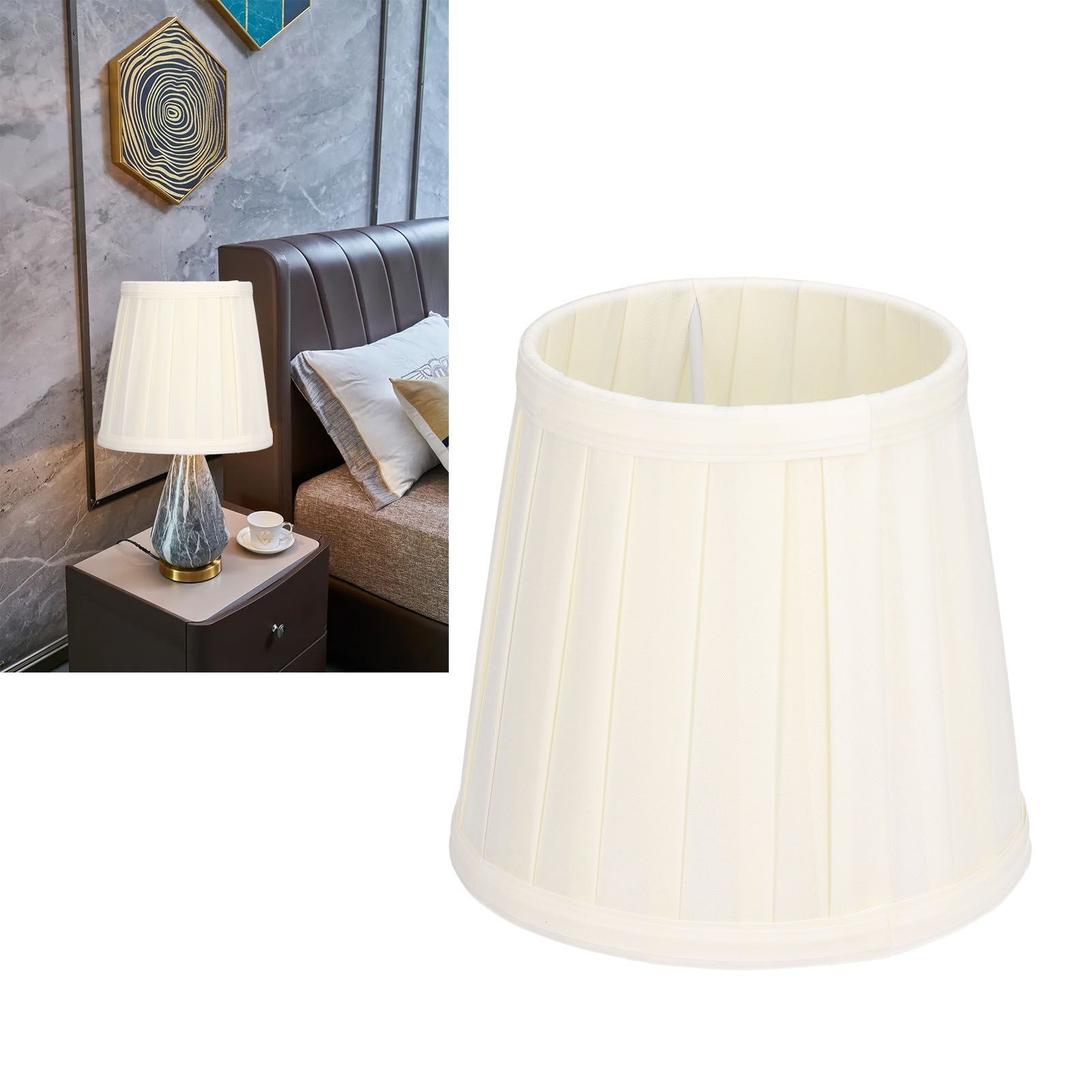 3Pcs Fabric Lampshade 6inx5.5inx4in Safe Exquisite High Light Transmittance view 11