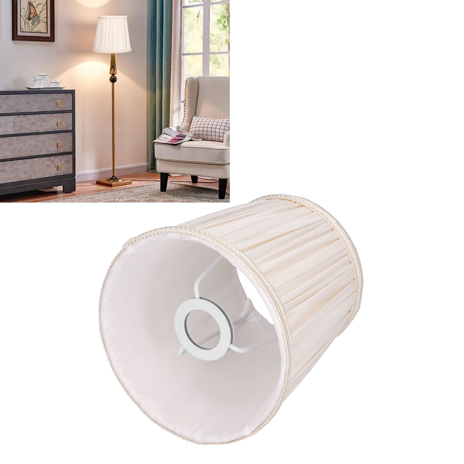 Cloth Lampshade Interventional Modern Decorative Fabric Table Lamp Cover for view 11
