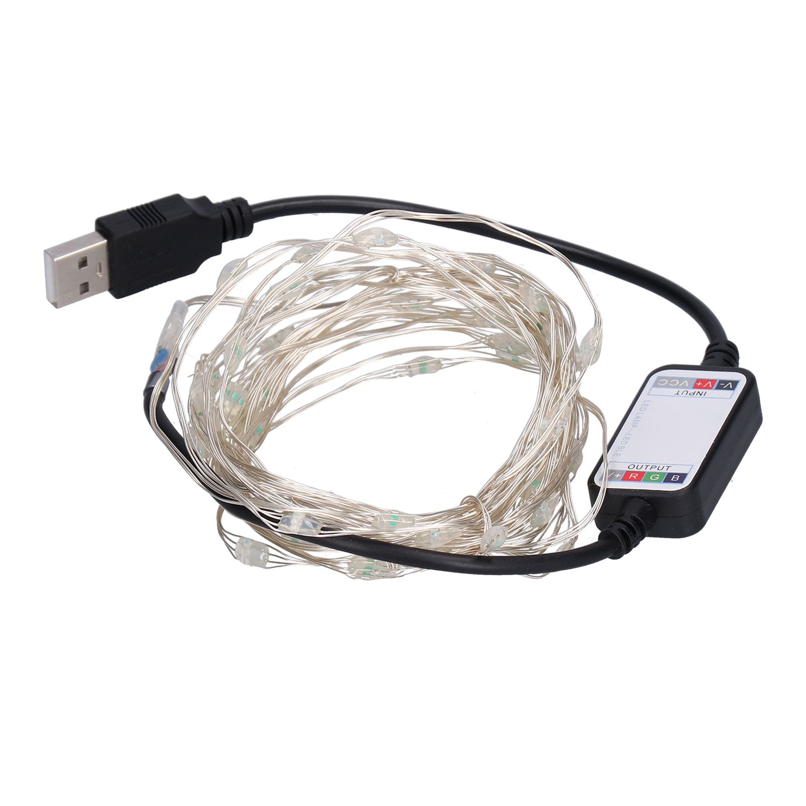 String Lights USB LED Colorful RGB Waterproof Copper Wire Music Light String view 3