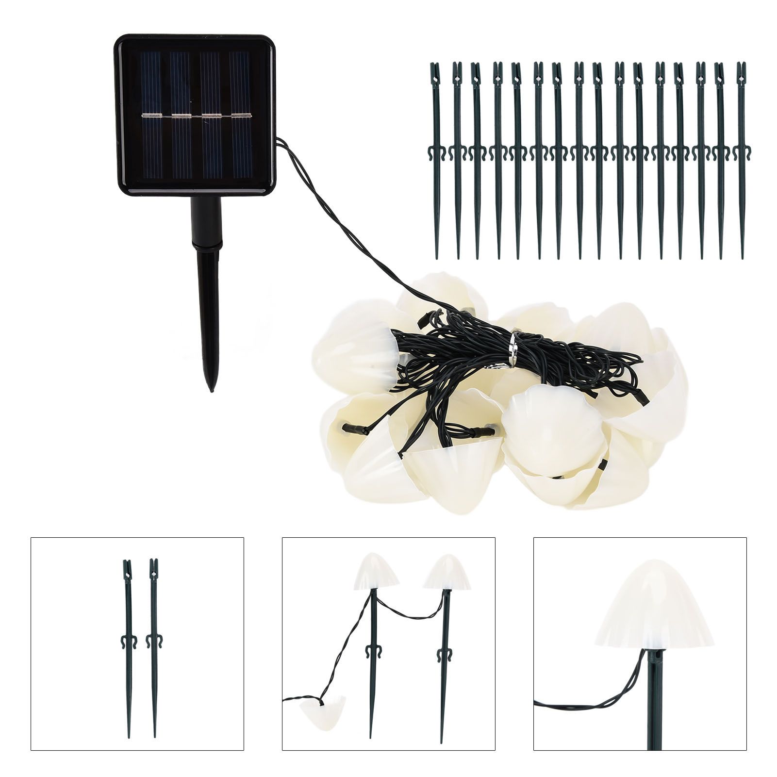 Solar Light String Waterproof Outdoor Garden Landscape Light 20LEDs 8 Lighting view 9