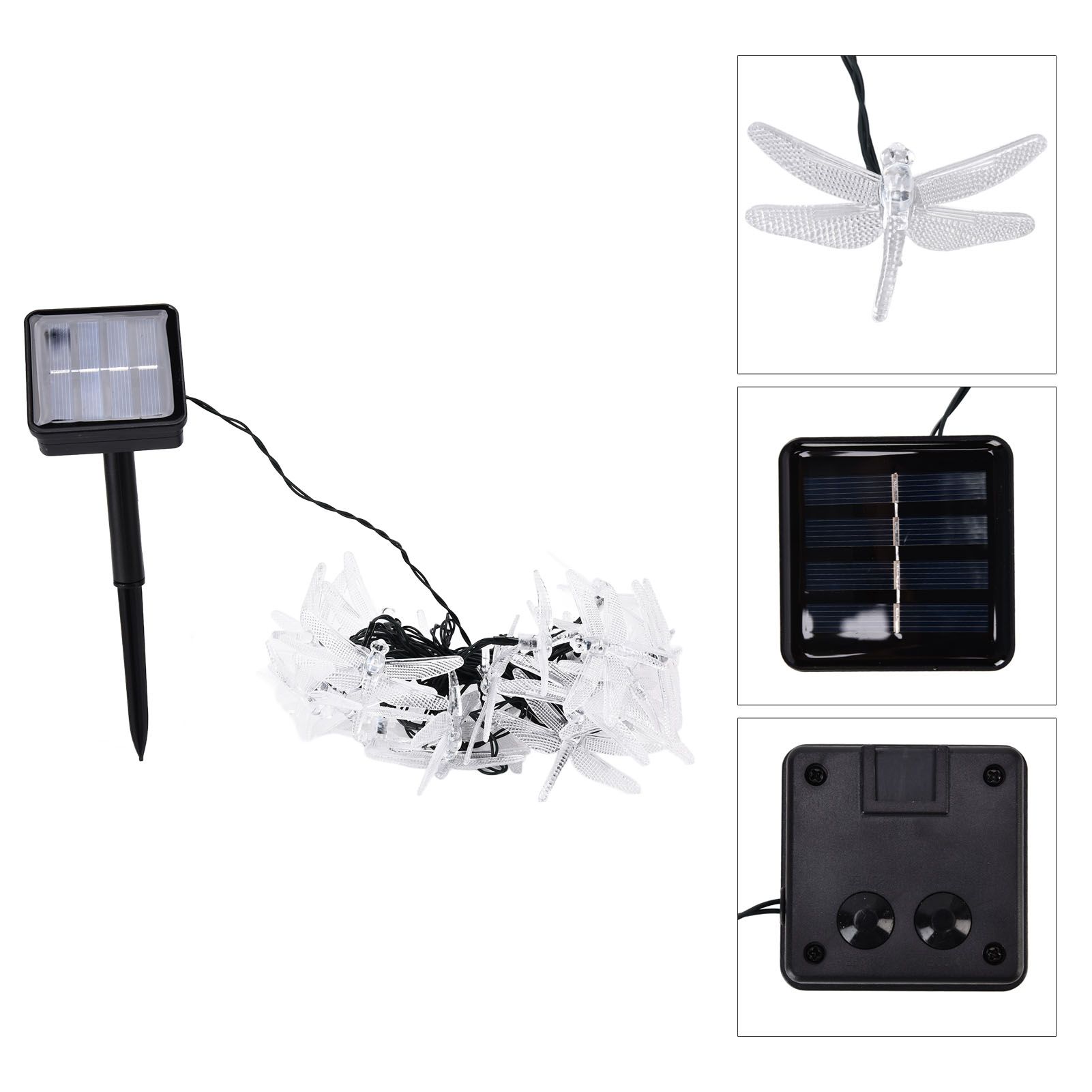 Dragonfly Solar String Lights 30LEDs Solar Powered Fairy Lights Waterproof view 9