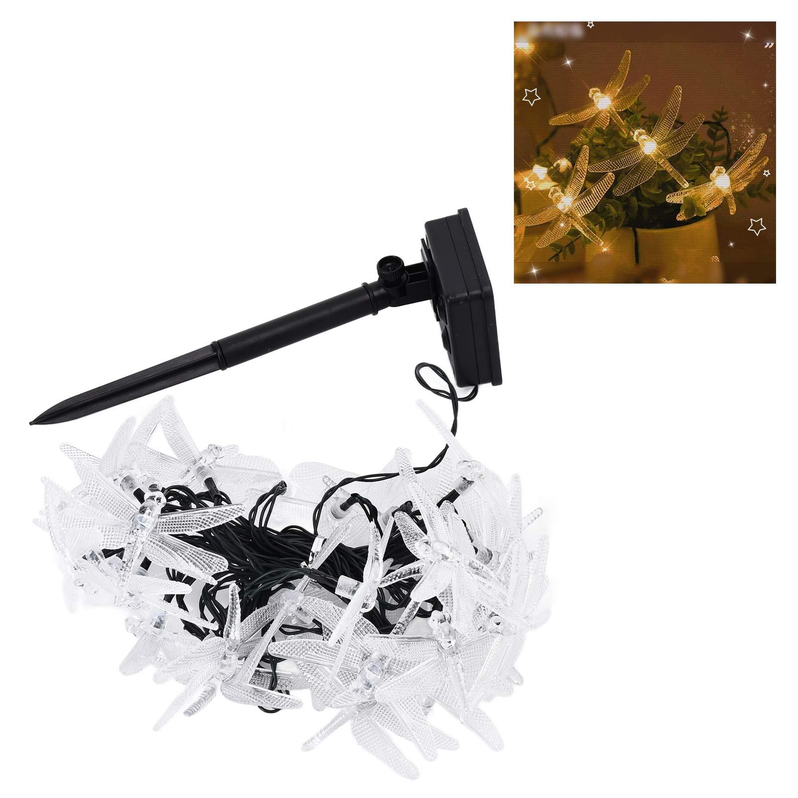 Dragonfly Solar String Lights 30LEDs Solar Powered Fairy Lights Waterproof view 11