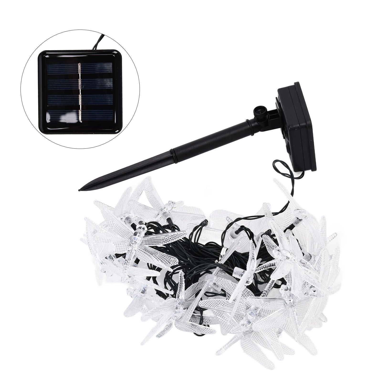 Dragonfly Solar String Lights 30LEDs Solar Powered Fairy Lights Waterproof view 10
