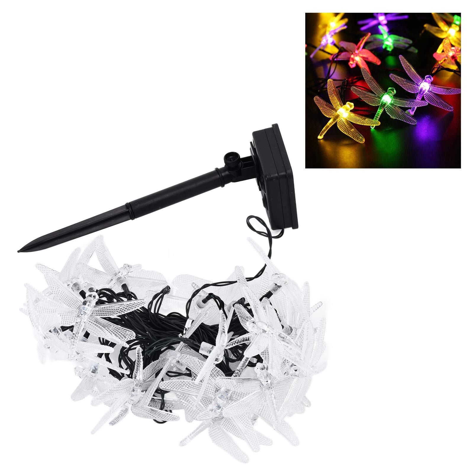 Dragonfly Solar String Lights 30LEDs Solar Powered Fairy Lights Waterproof view 11