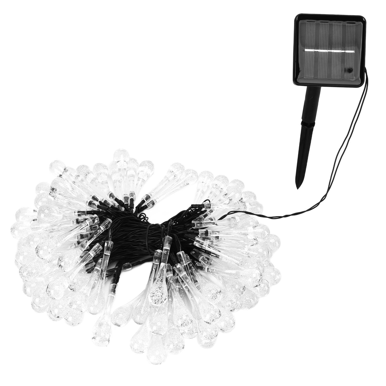100LEDs String Lights Solar Powered Fairy Lamp 12m/39.3ft Waterproof Drop view 2