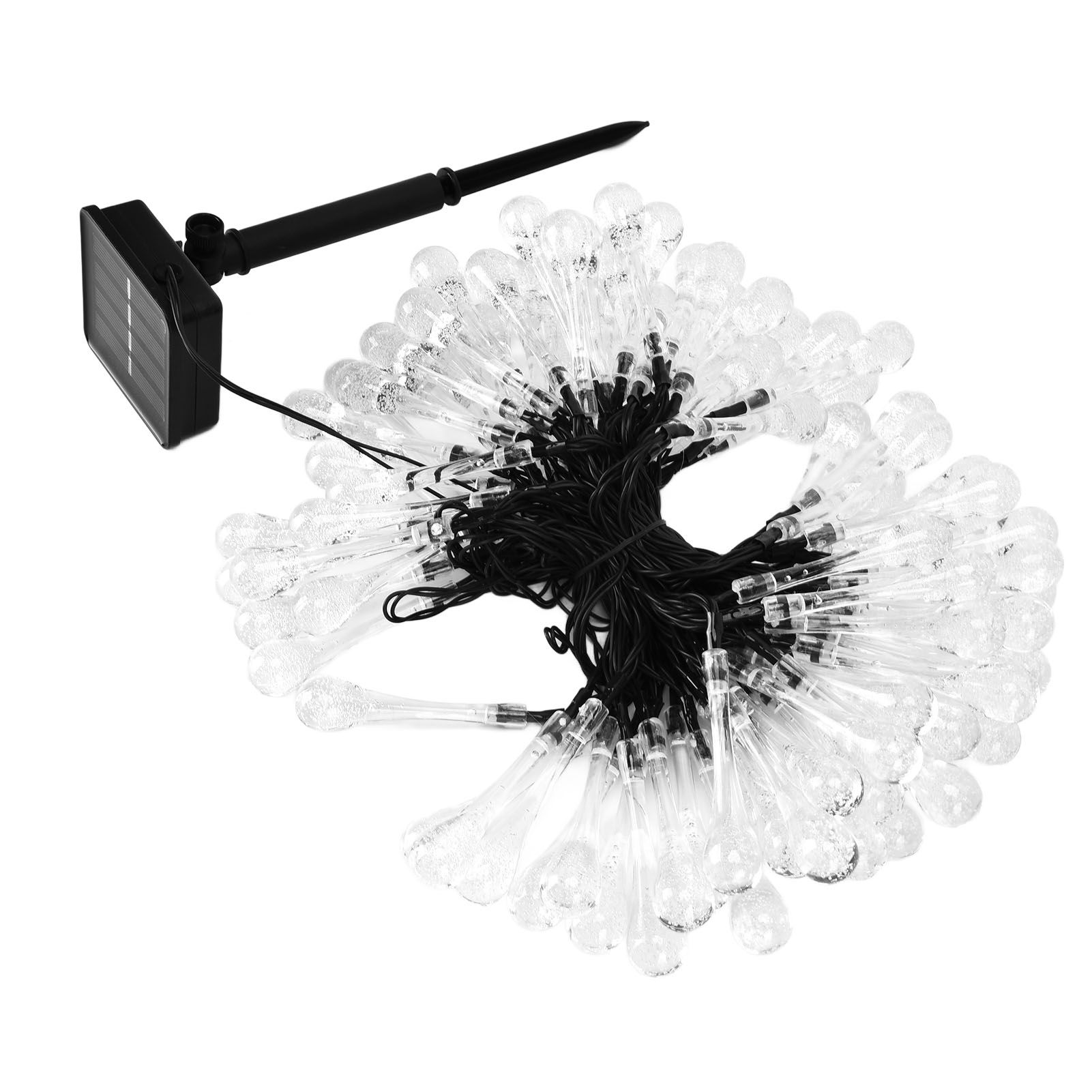 100LEDs String Lights Solar Powered Fairy Lamp 12m/39.3ft Waterproof Drop view 7