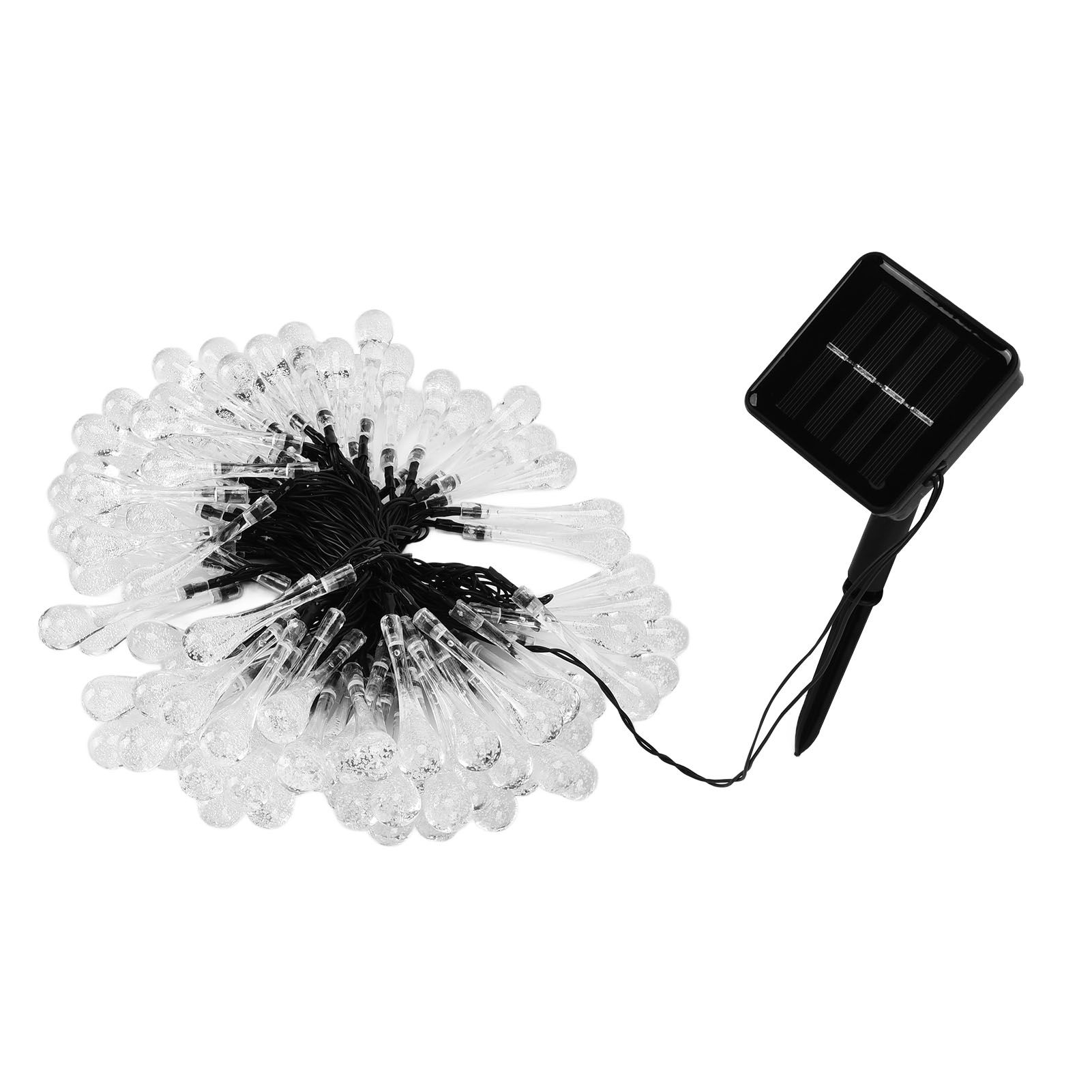 100LEDs String Lights Solar Powered Fairy Lamp 12m/39.3ft Waterproof Drop view 4