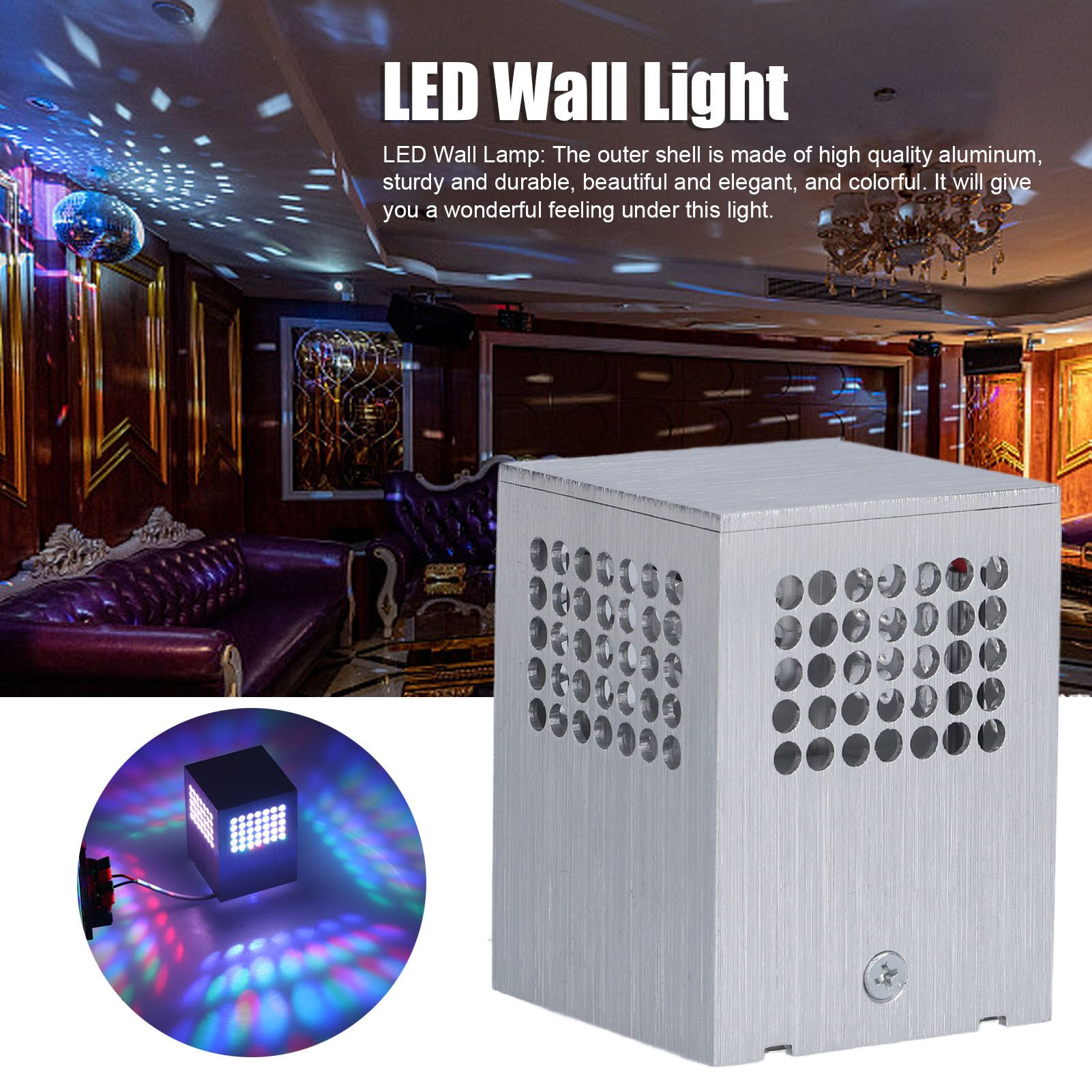 LED RGB Wall Lamp 3W KTV Indoor Wall Decoration Lamp for Corridor Aisle view 14