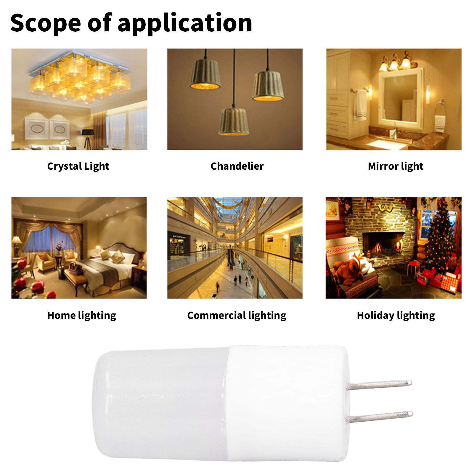 10PCS G4 Light Bulb Warm White LED Light Ceiling Lamp Bulb AC12V Wall Lamp view 15