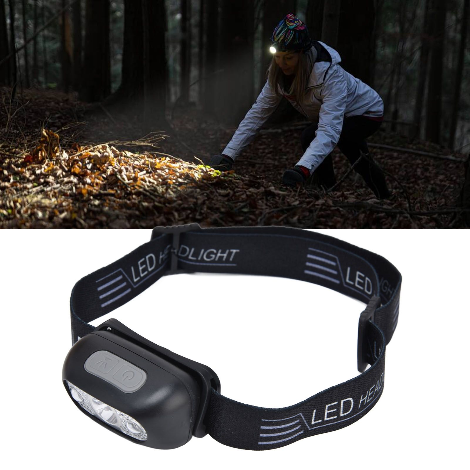 LED Headlamp Multifunctional Adjustable Angle Waterproof USB Charging Motion view 11