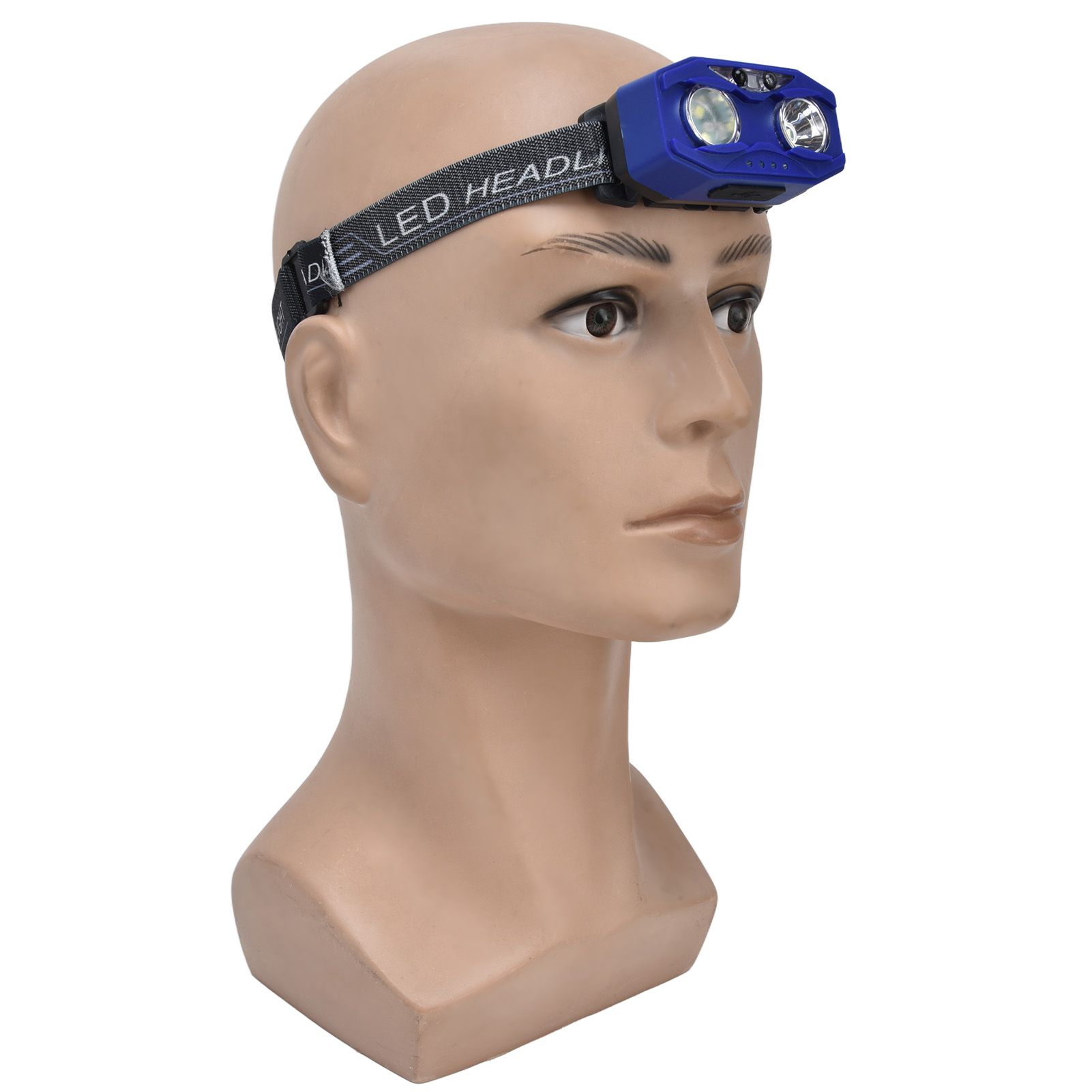 LED Headlamp Smart Switch Waving Induction USB Charging Waterproof Dual Light view 5