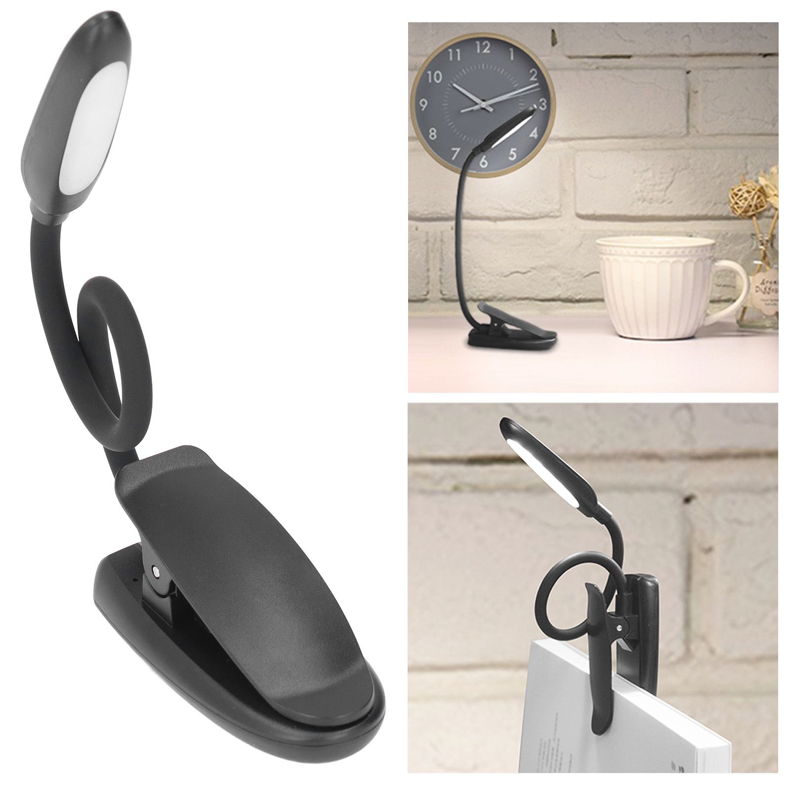 Clip On Light Reading Light 6 LED USB Charging Desk Lamp with 360° Flexible view 12