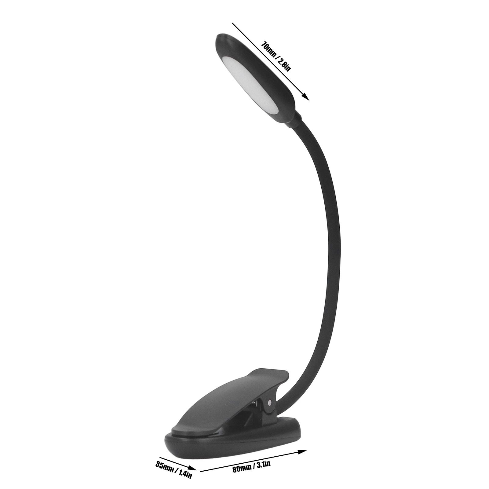 Clip On Light Reading Light 6 LED USB Charging Desk Lamp with 360° Flexible view 15