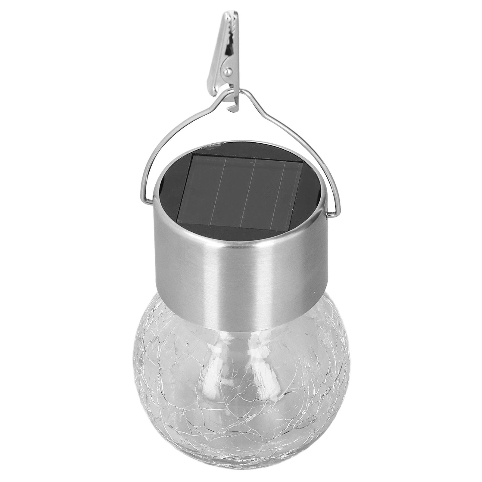 Hanging Solar Lights Glass Ball Shape Crack Pattern Energy Saving Solar view 2