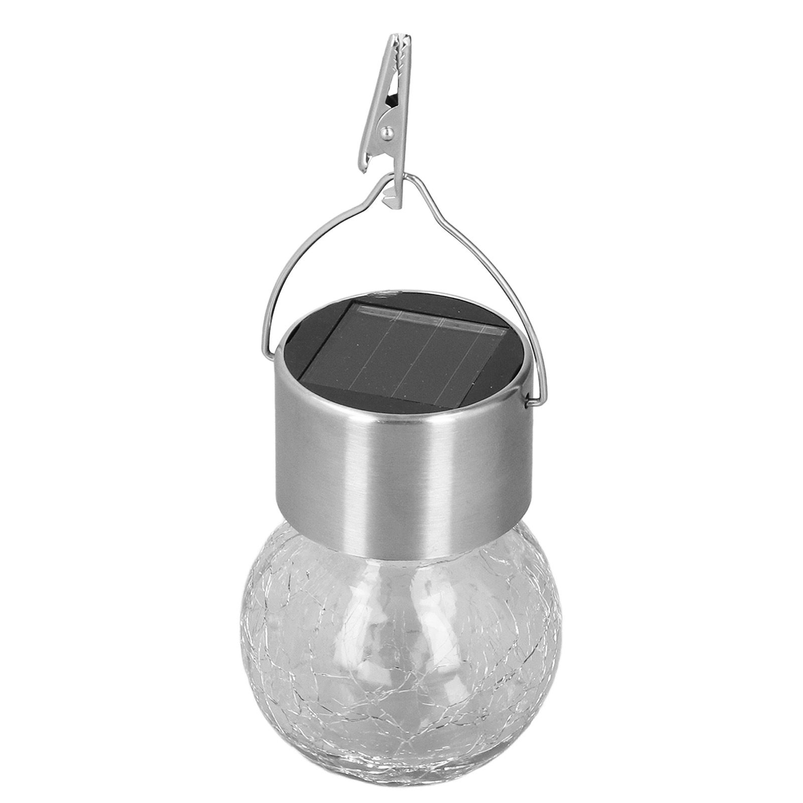 Hanging Solar Lights Glass Ball Shape Crack Pattern Energy Saving Solar view 3